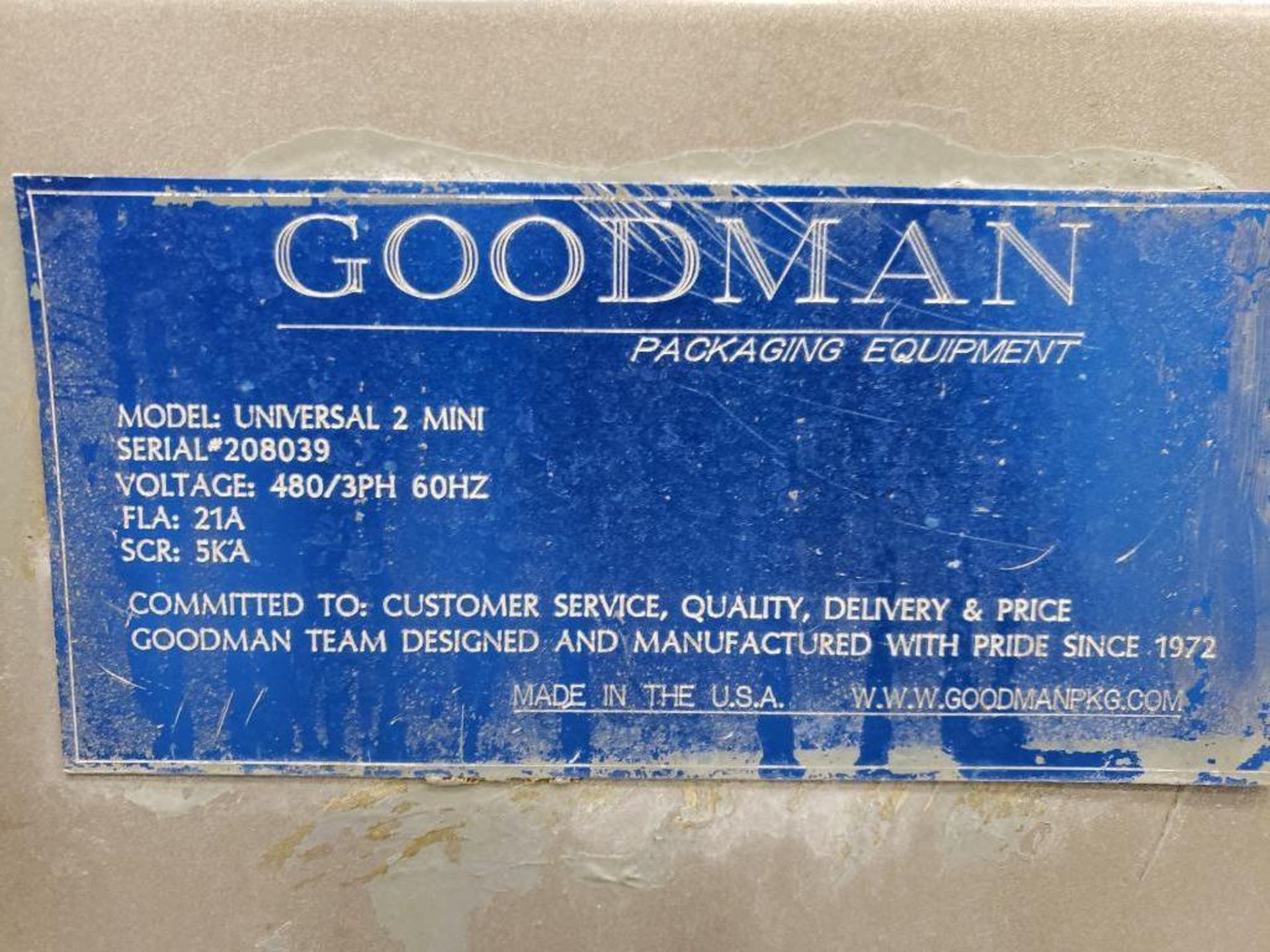 Goodman pick and place case packer model Universal 3 mini - Image 2 of 12