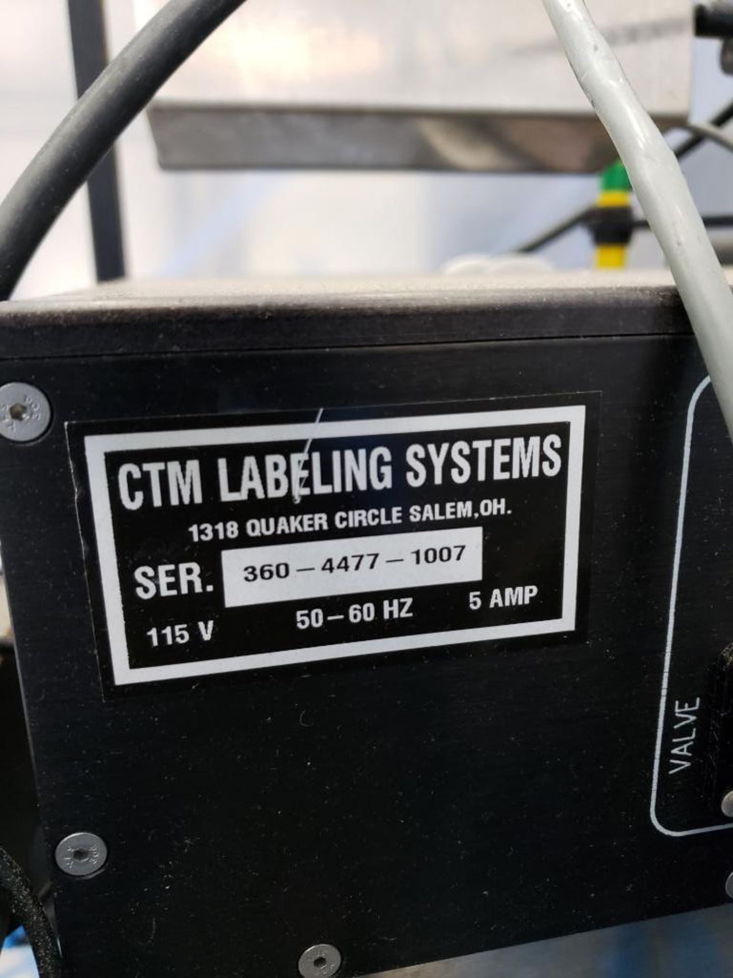 CTM 360 series labeler, with mild steel stand on casters - Image 3 of 3