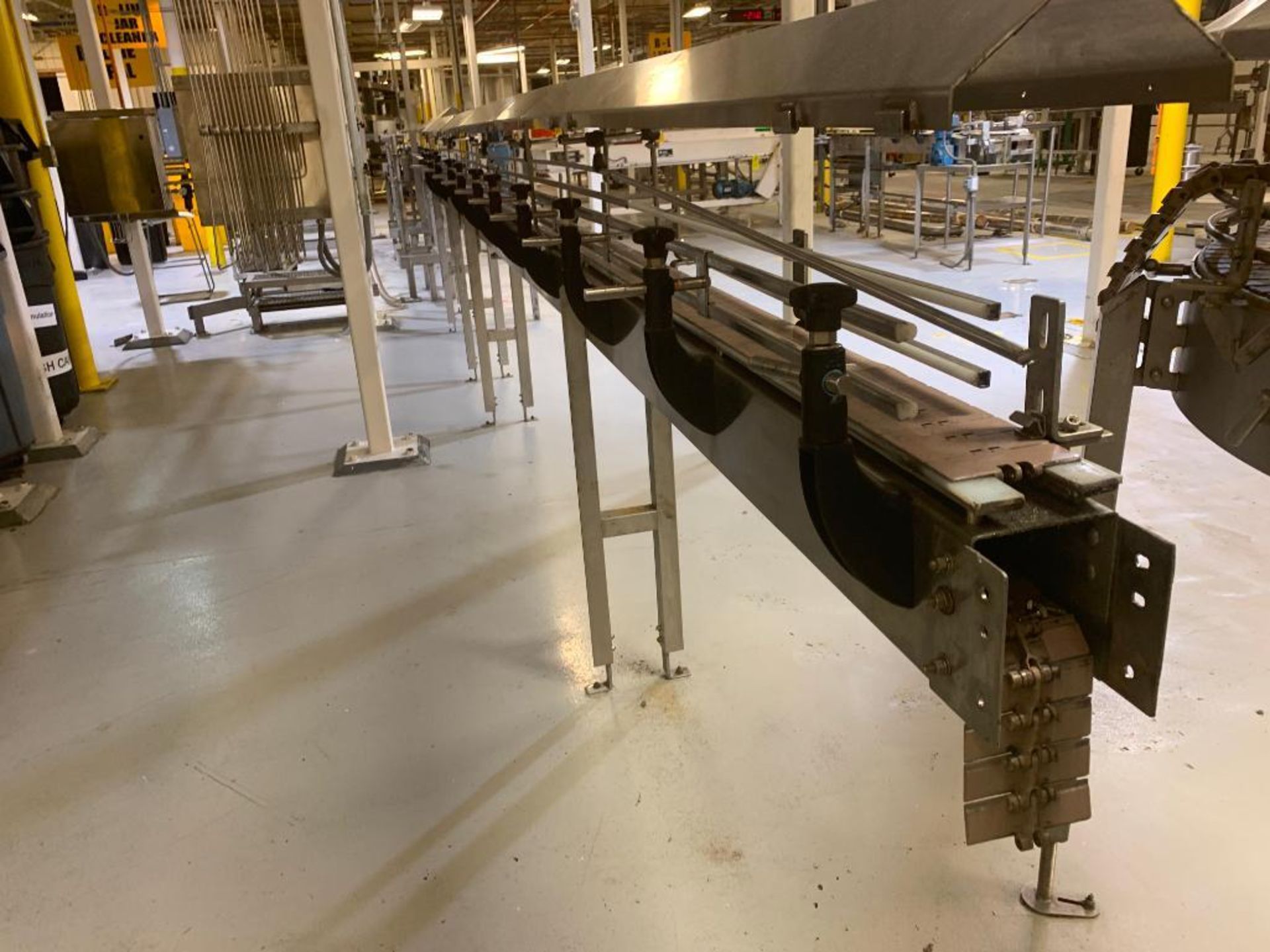 stainless steel bottle conveyor, 40 ft. x 4.5 in. x 42 in., drive and motor - Image 12 of 18