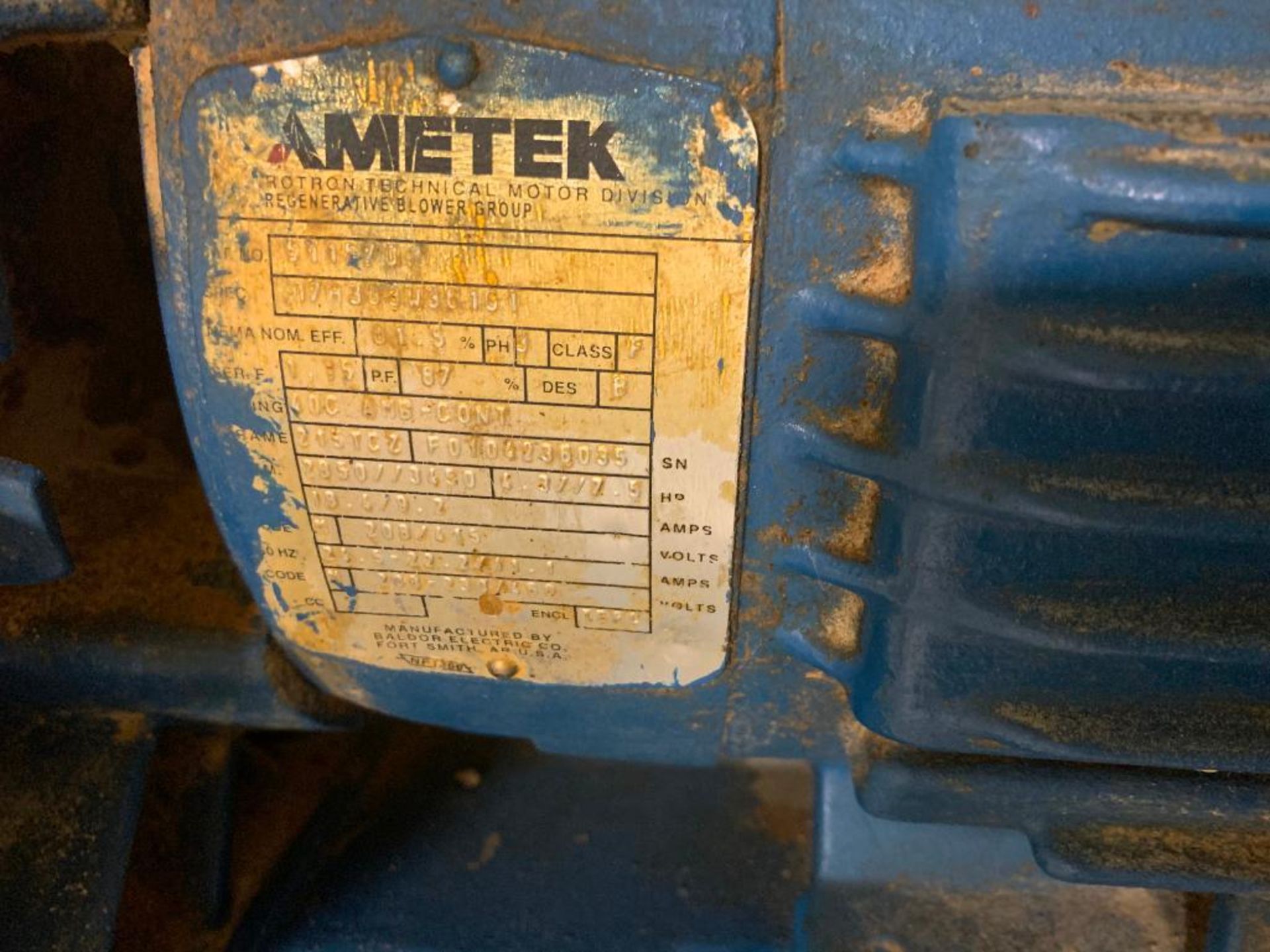 Ametek rotary blower - Image 3 of 5