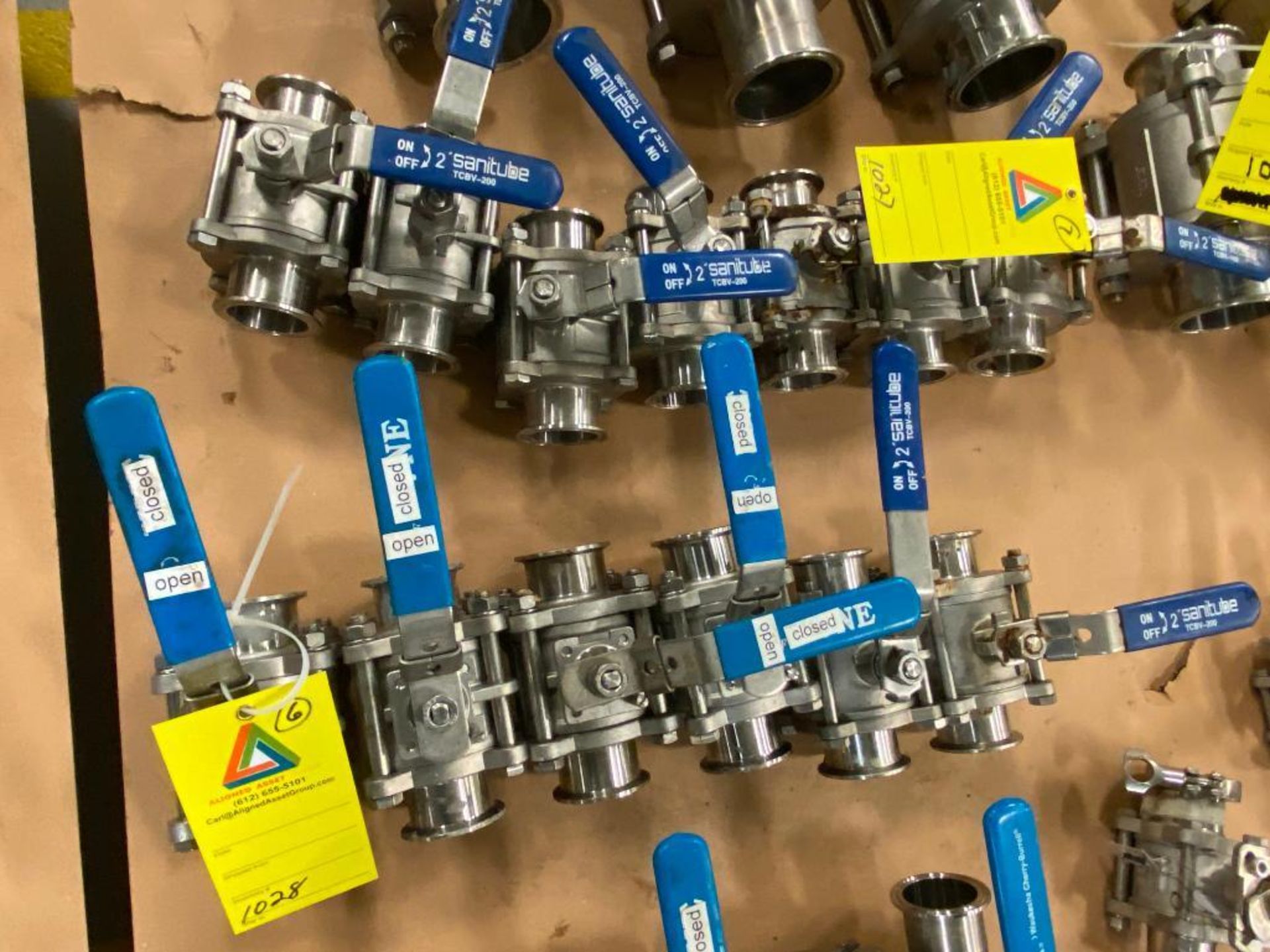 (6) 2 in. SS ball valve