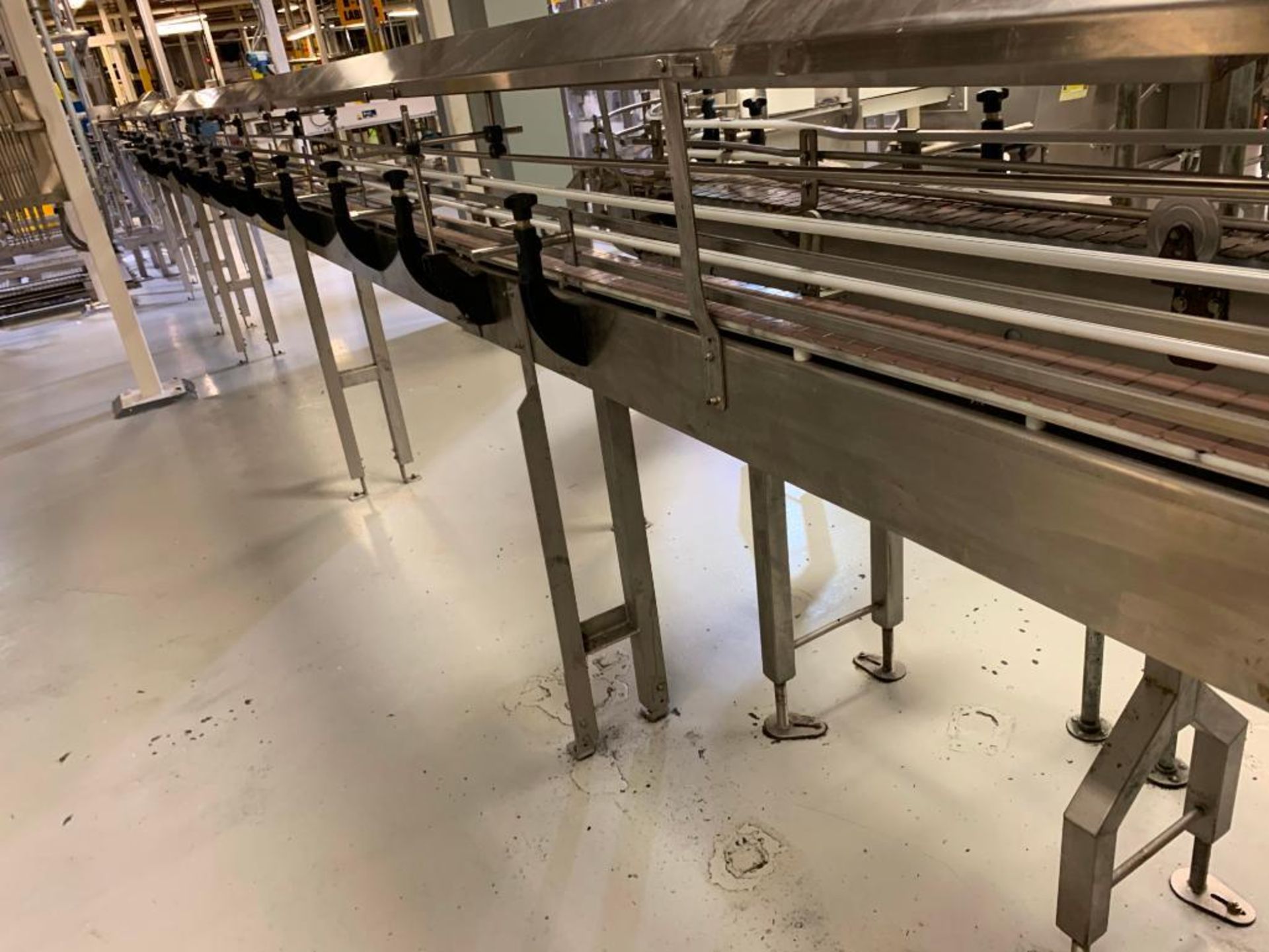 stainless steel bottle conveyor, 40 ft. x 4.5 in. x 42 in., drive and motor - Image 2 of 18