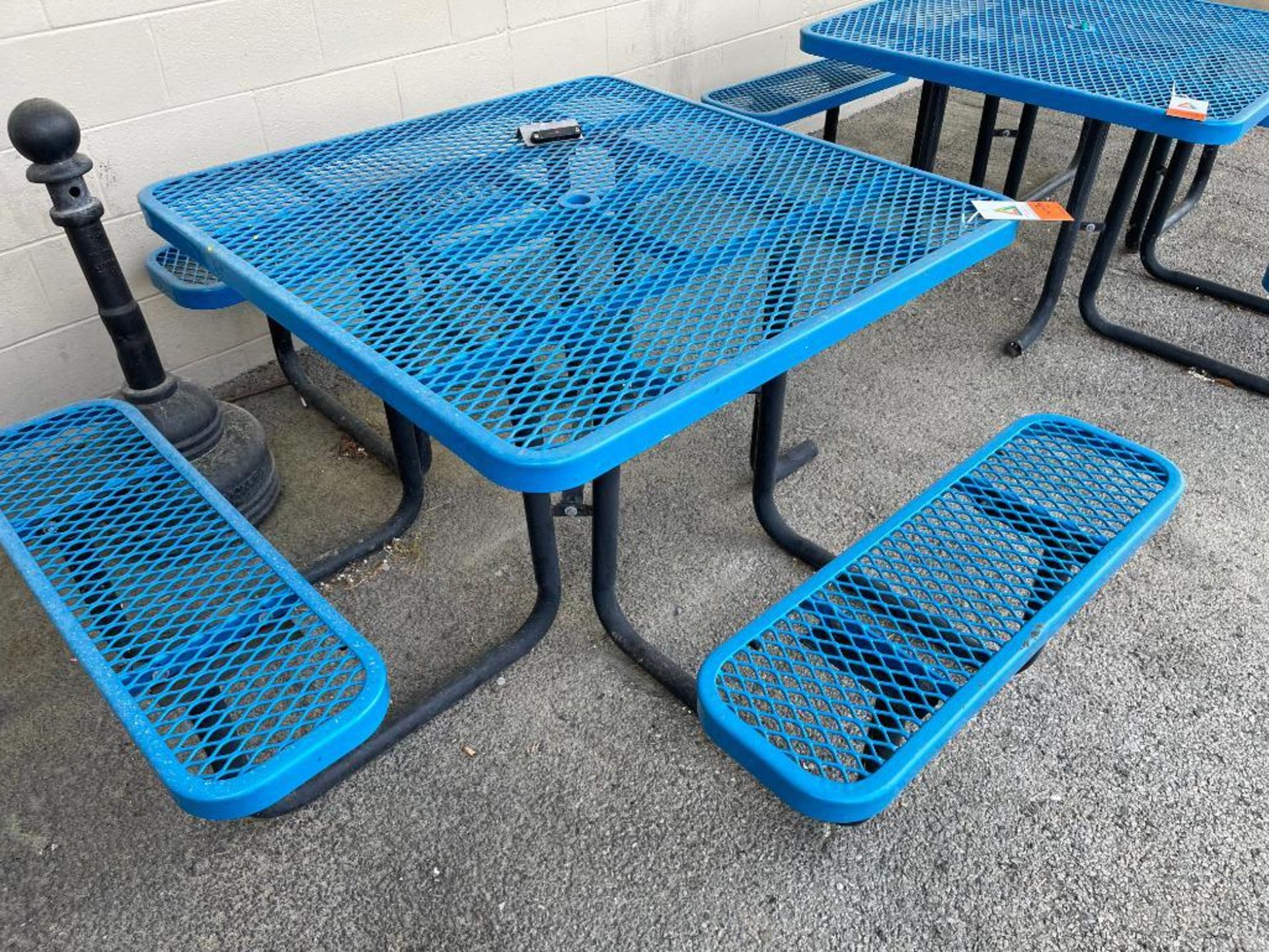 blue square picnic table - Image 2 of 3