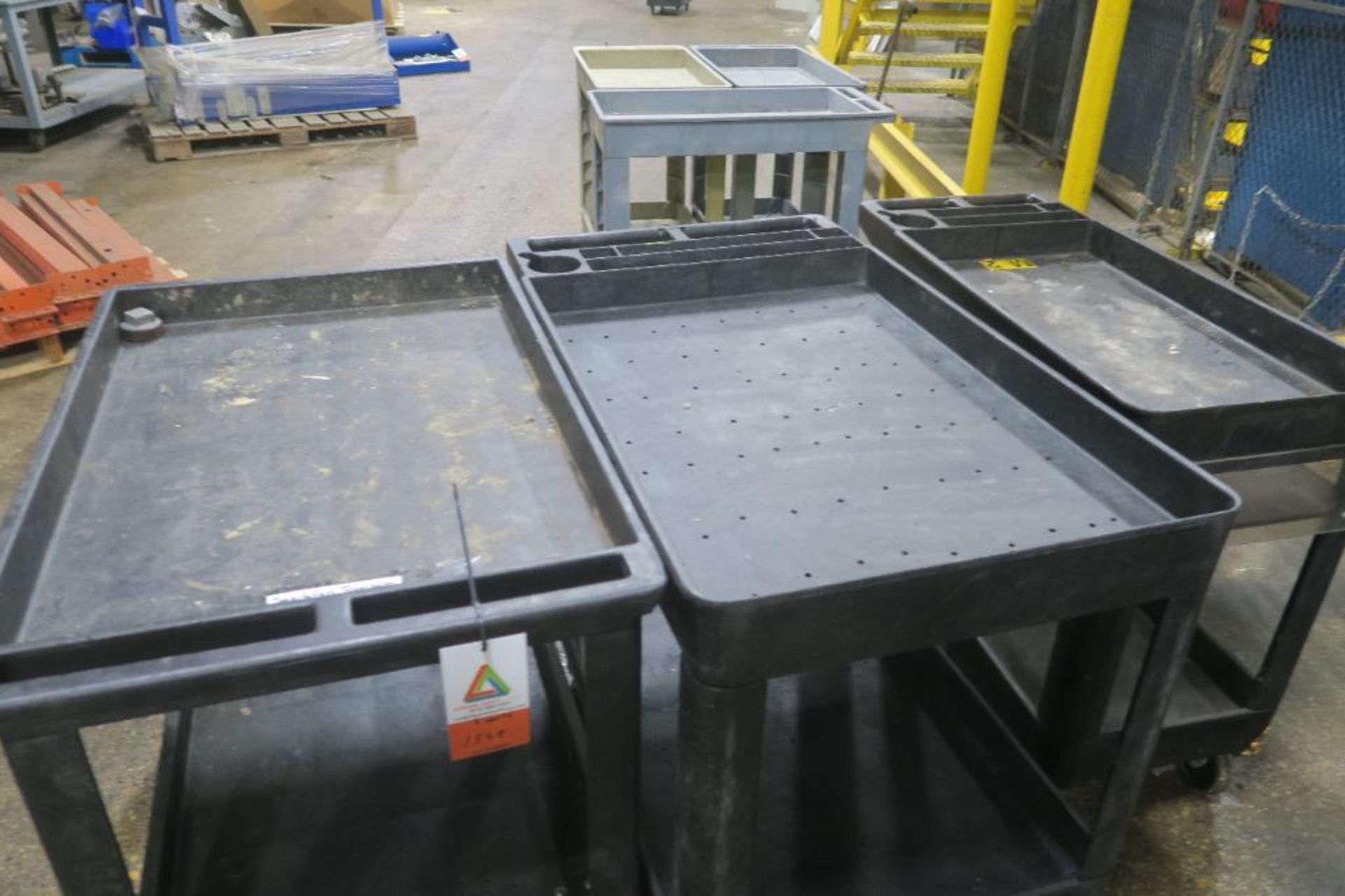 (3) plastic parts carts