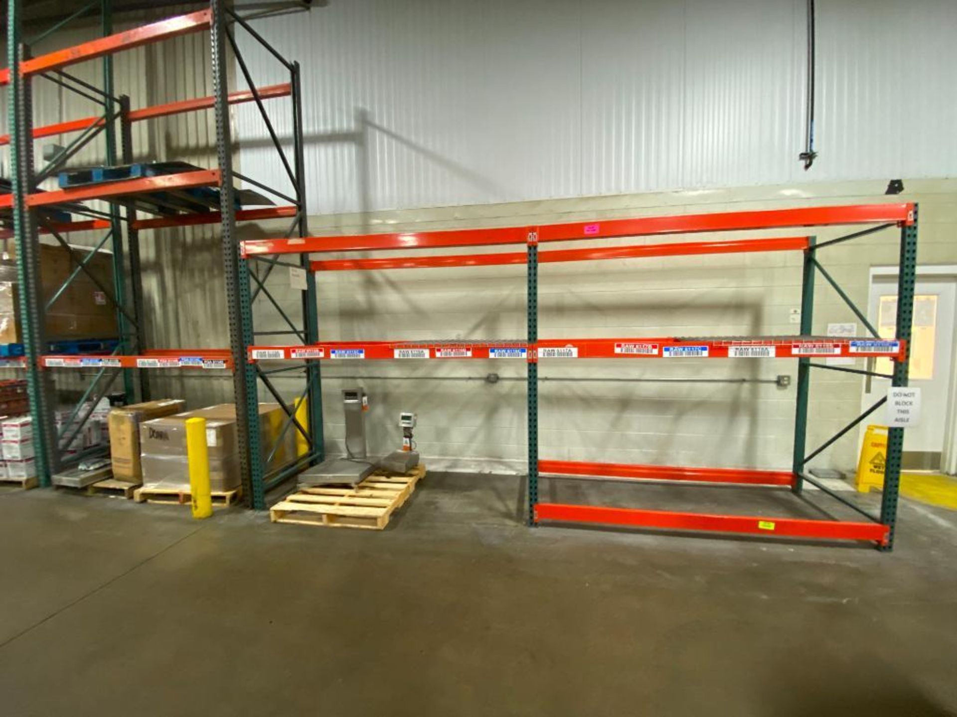 (14) sections of assorted pallet racking, tear drop style, 8 ft. and 14 ft. upright beams, includes - Image 2 of 22