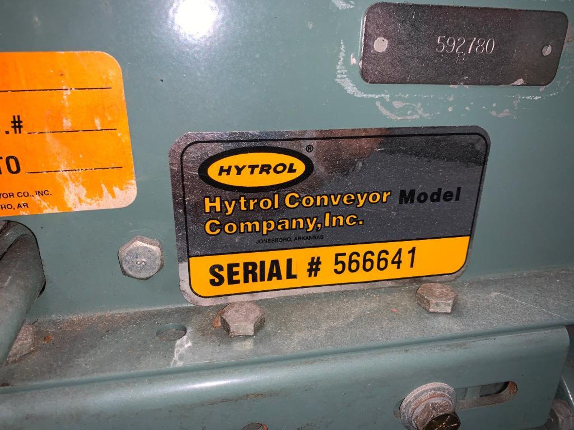 Hytrol mild steel rubber belt and power roller conveyor - Image 5 of 11