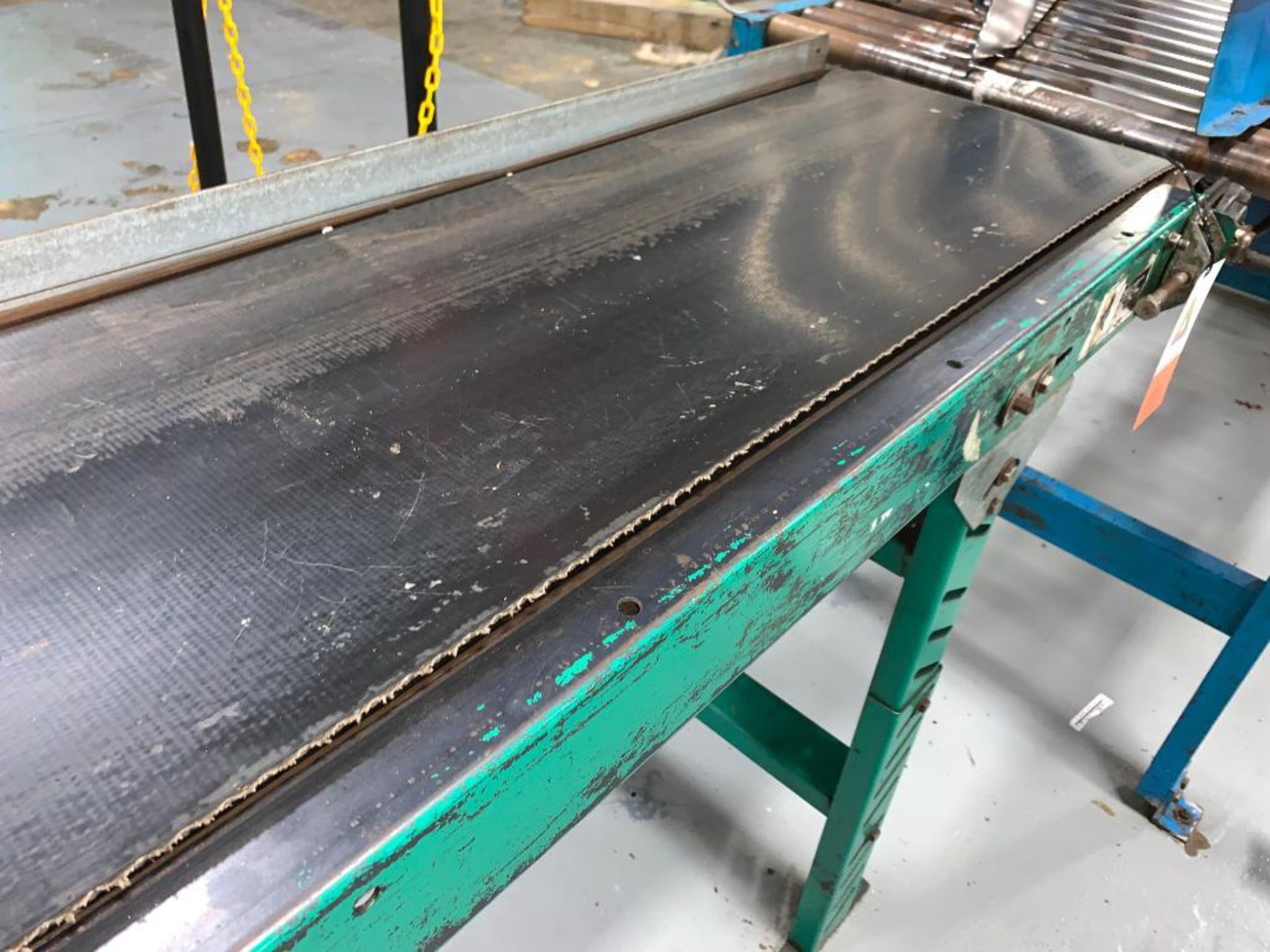 Hytrol mild steel conveyor, 126 in. x 14 in. x 36 in., black rubber belT - Image 4 of 7