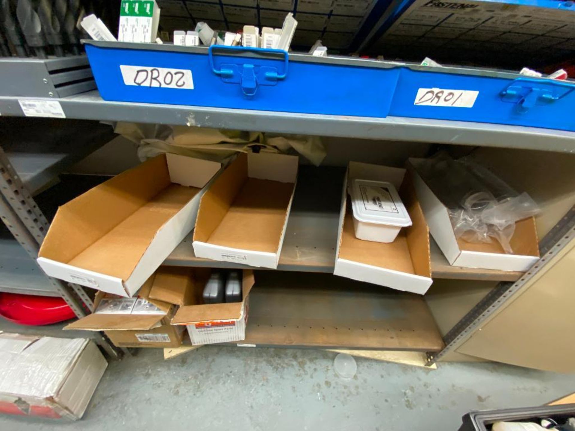 contents of supply room, JustRite flammable storage cabinets, SPX pump, assorted bits, Cryospray, in - Image 11 of 31