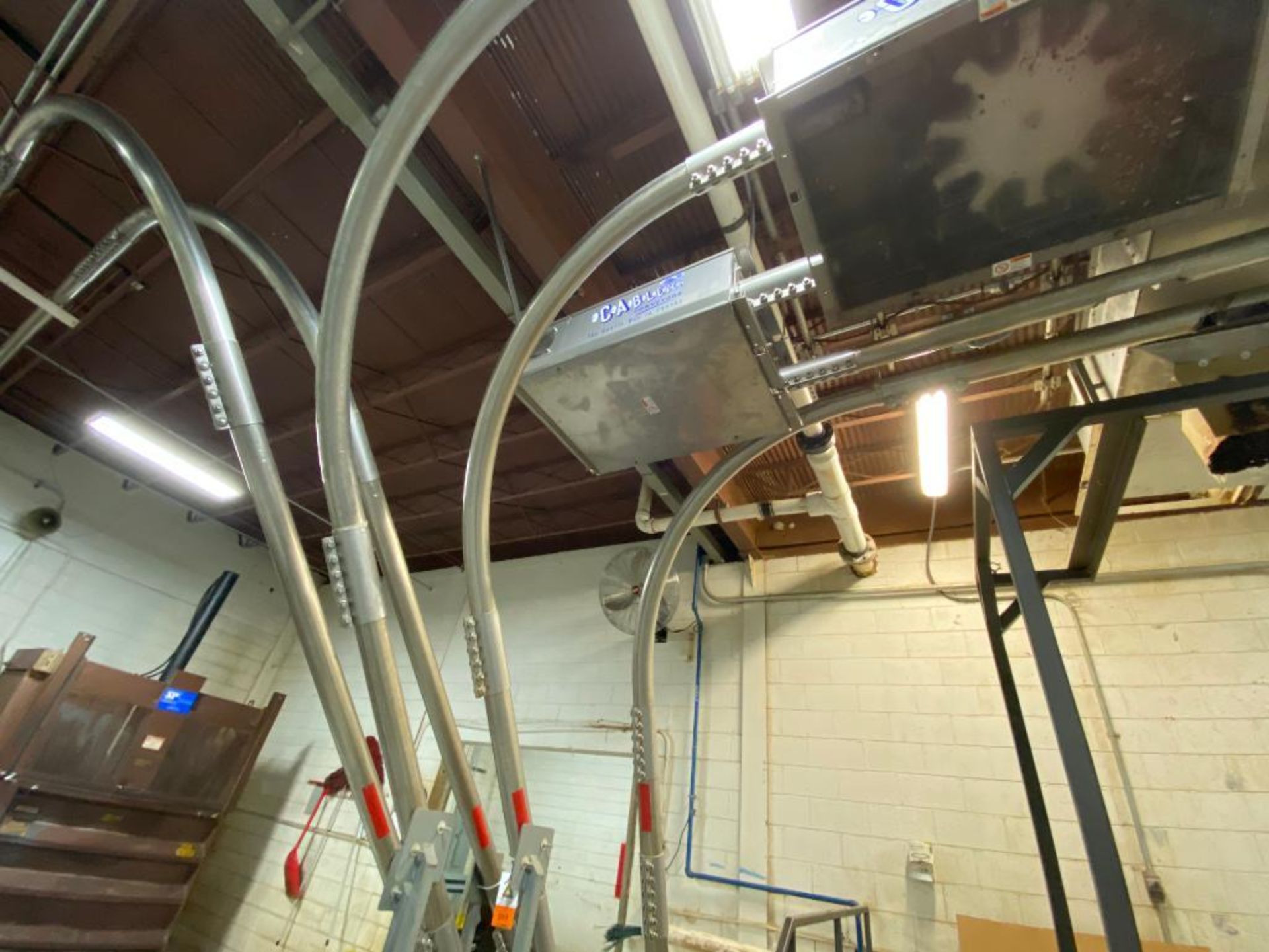 Cablevey cable conveyor, 4 in. diameter, approximately 70 ft. of stainless steel tube and cable - Image 4 of 5