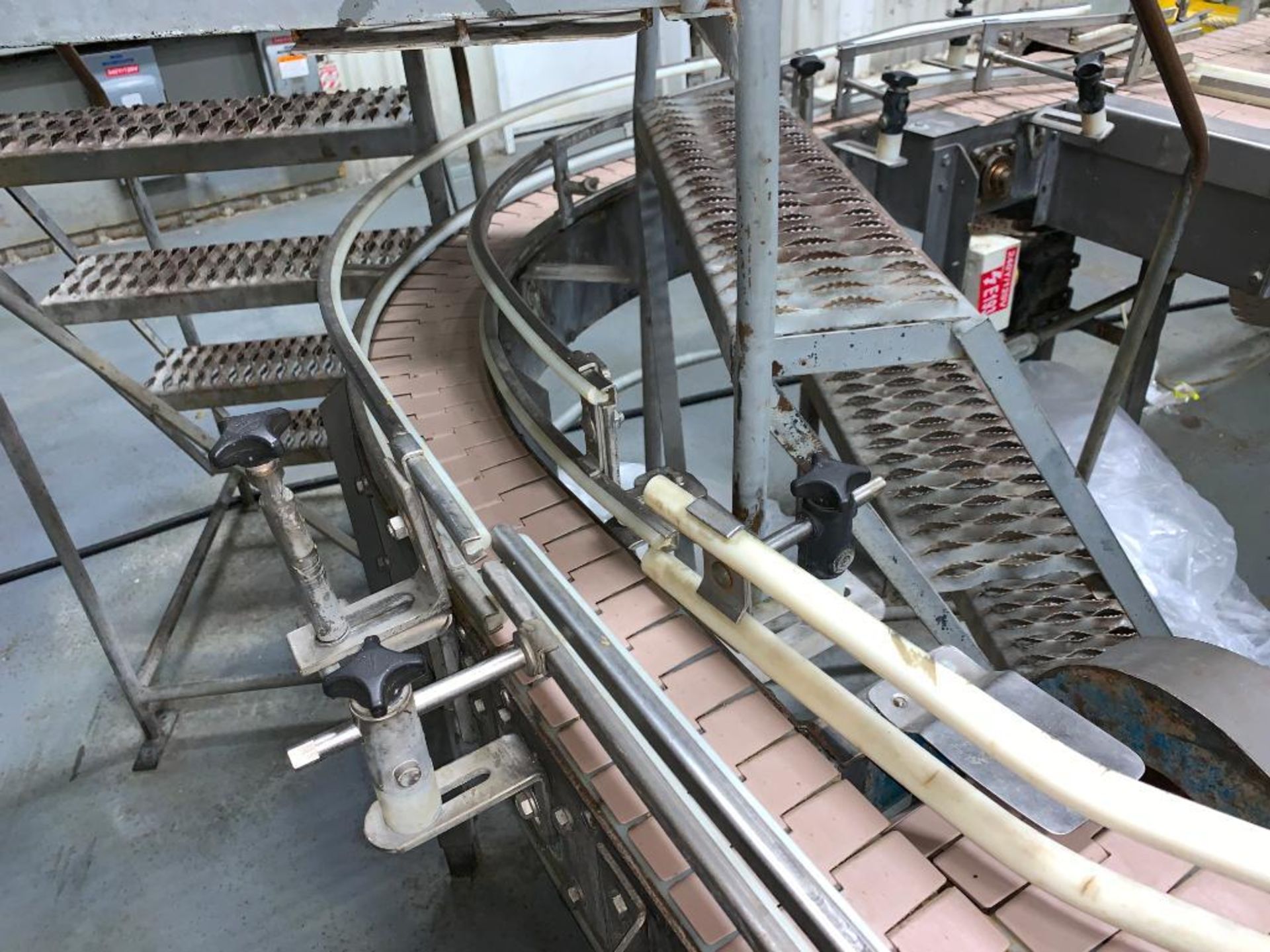 mild steel conveyor, 21 ft. x 4.5 in., 90 degree right turn - Image 11 of 11