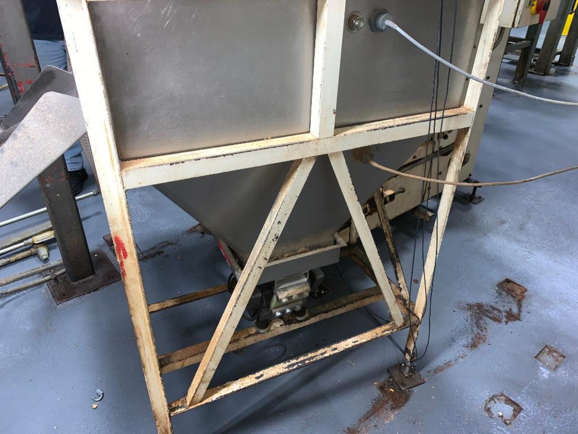 stainless steel hopper, 54 in. x 36 in. x 24 in., with 30 in. x 12 in. vibratory feeder on bottom - Image 3 of 11
