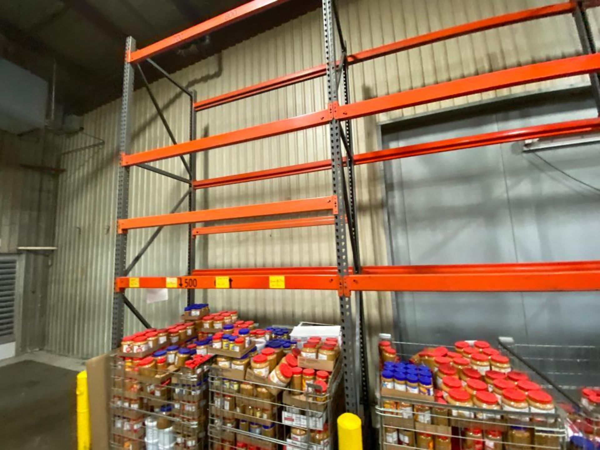 (14) sections of assorted pallet racking, tear drop style, 8 ft. and 14 ft. upright beams, includes - Image 9 of 22