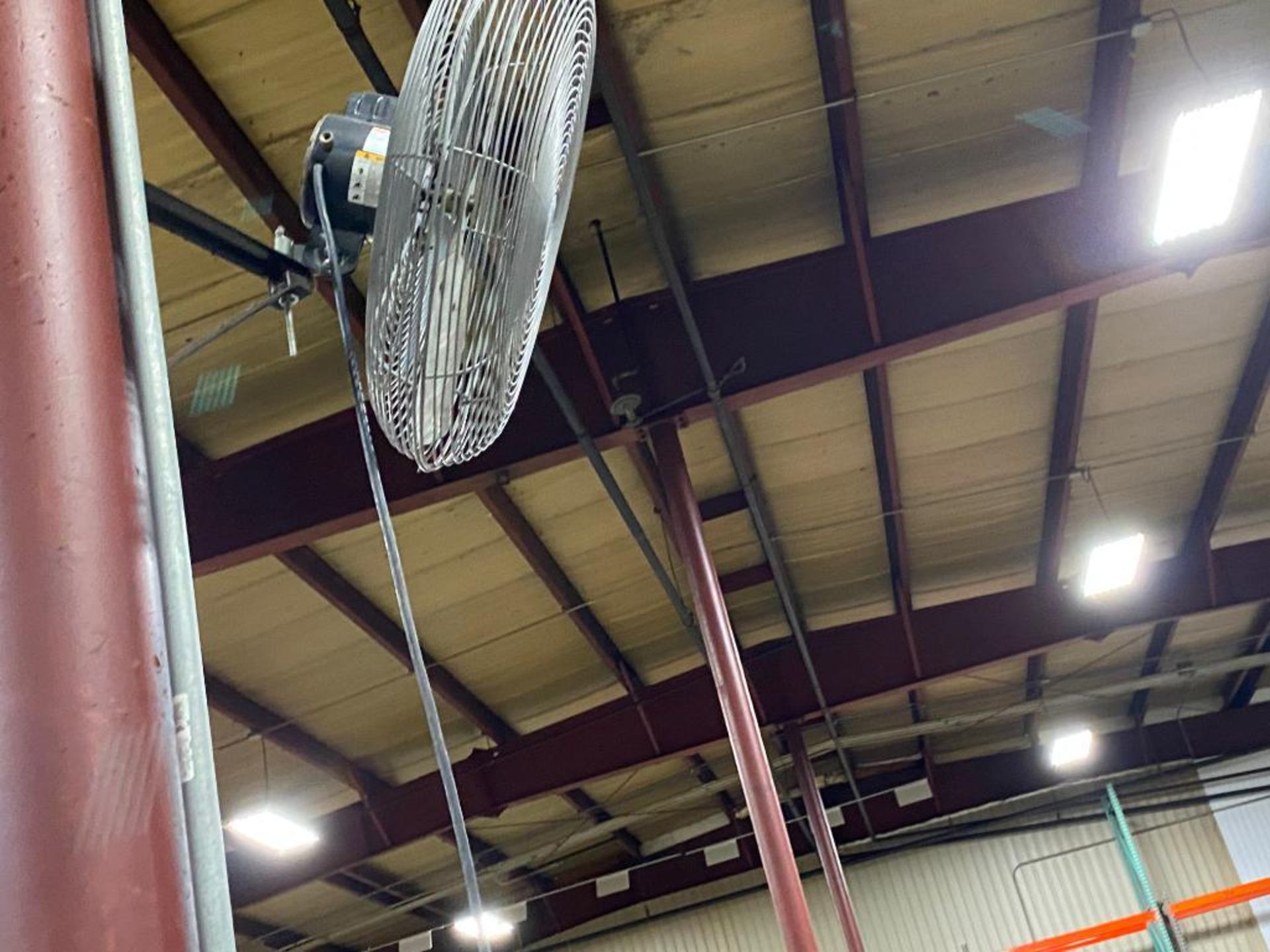 (4) wall mounted industrial fans - Image 6 of 11