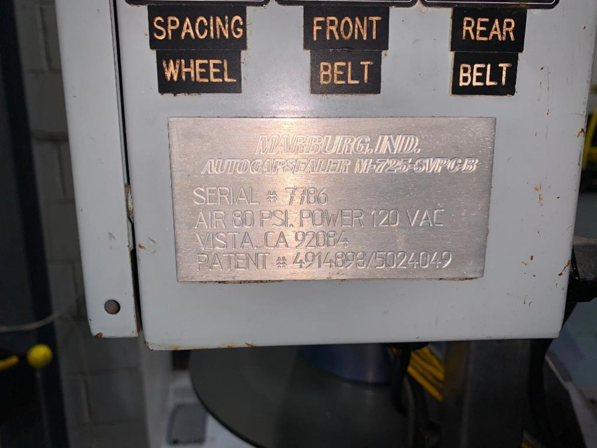 Marburg auto cap sealer, sn 7786 - Image 3 of 13