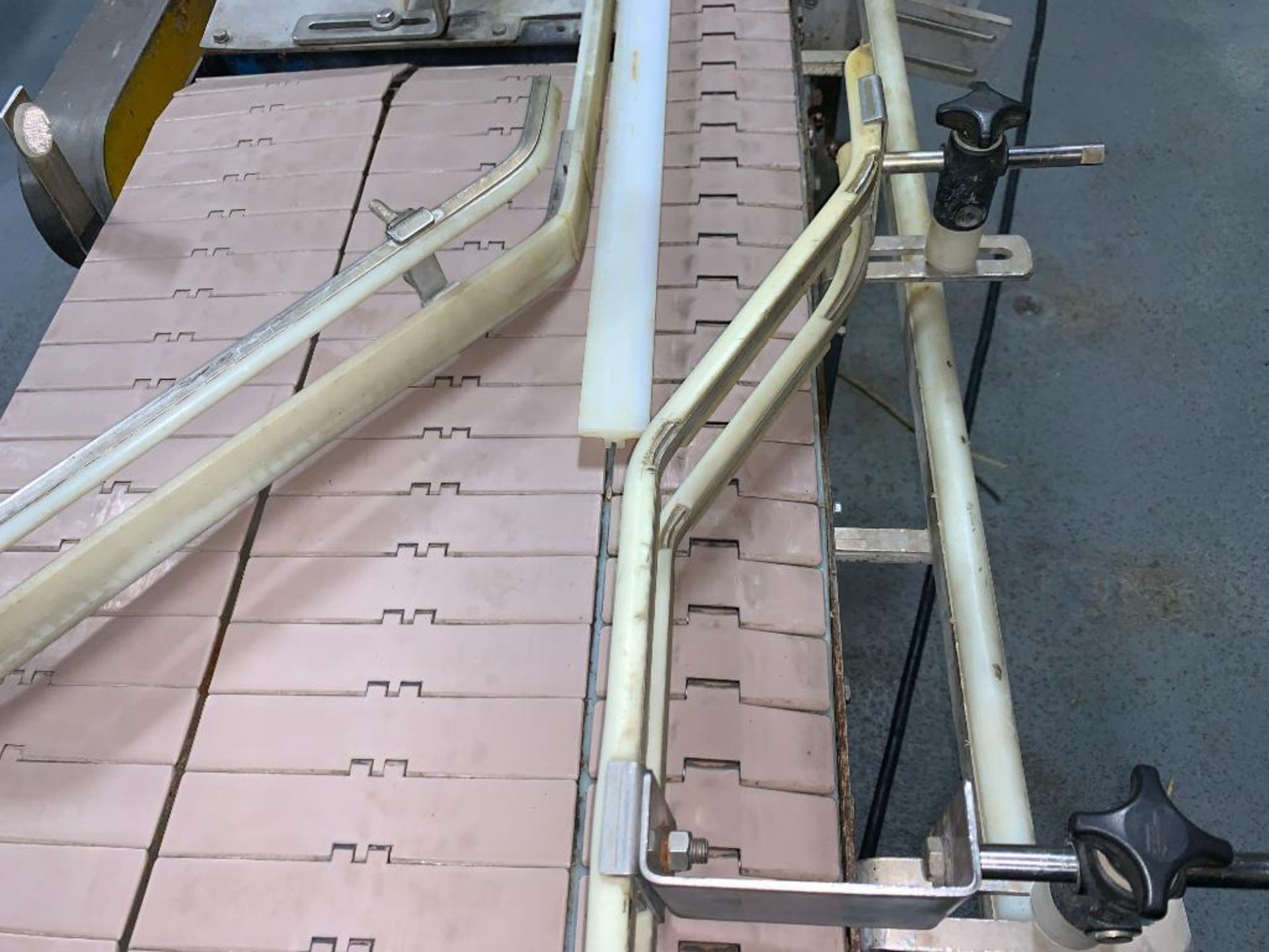 Nercon mild steel 3-lane bottle conveyor, 20 ft. overall, motor and drive - Image 12 of 15