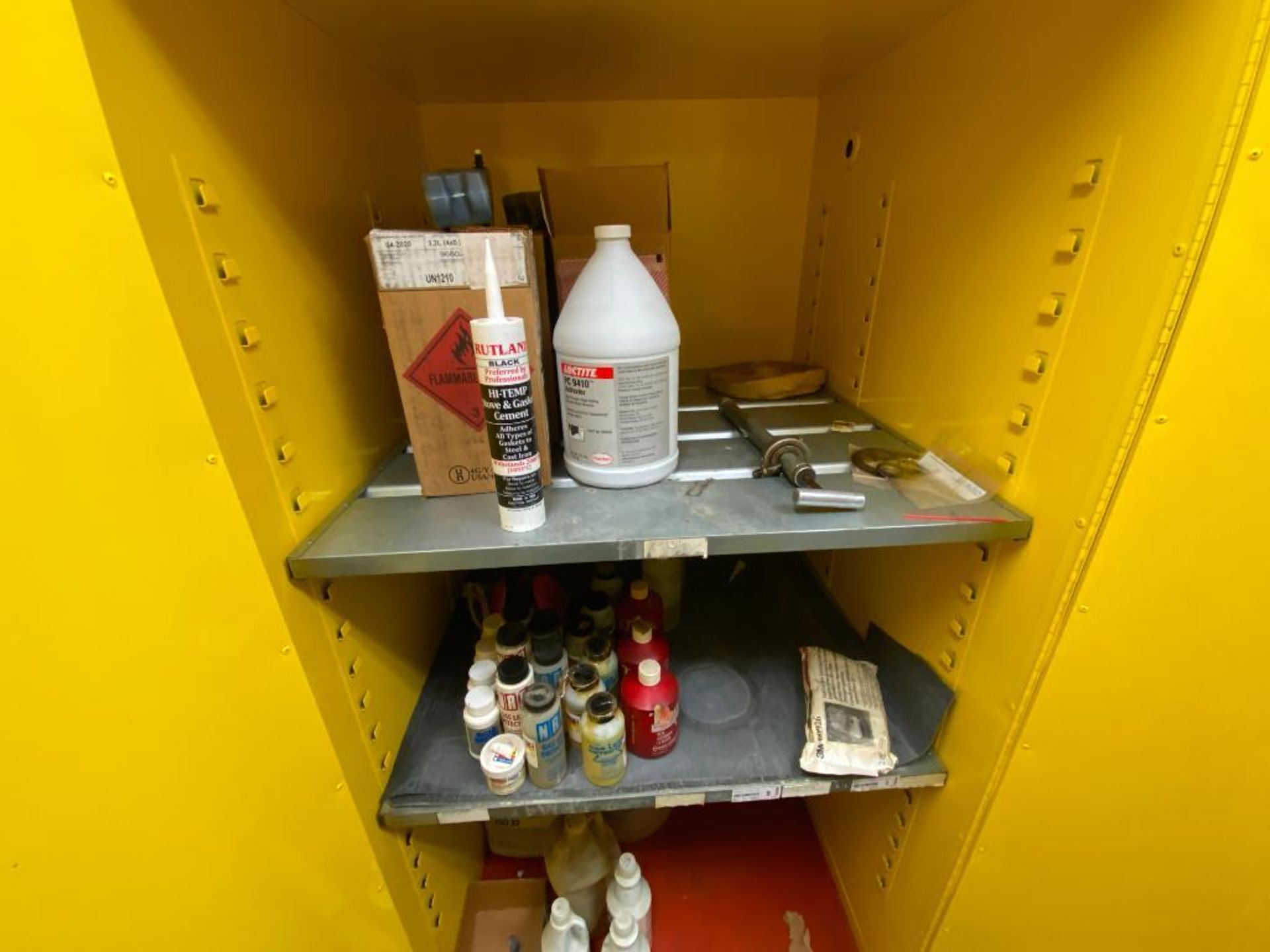 contents of supply room, JustRite flammable storage cabinets, SPX pump, assorted bits, Cryospray, in - Image 30 of 31