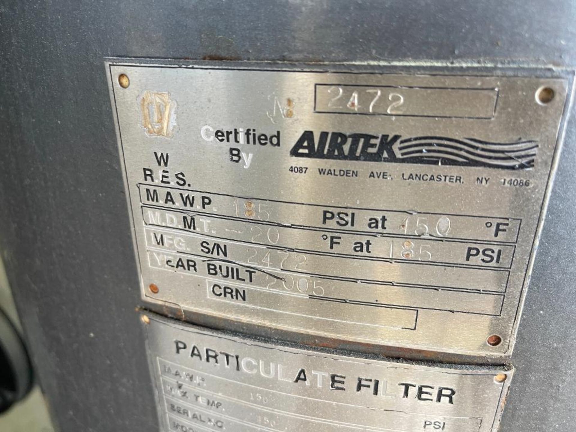 AirTek twin tower externally heated compressed air dryer - Located in Tifton, GA - Image 13 of 29