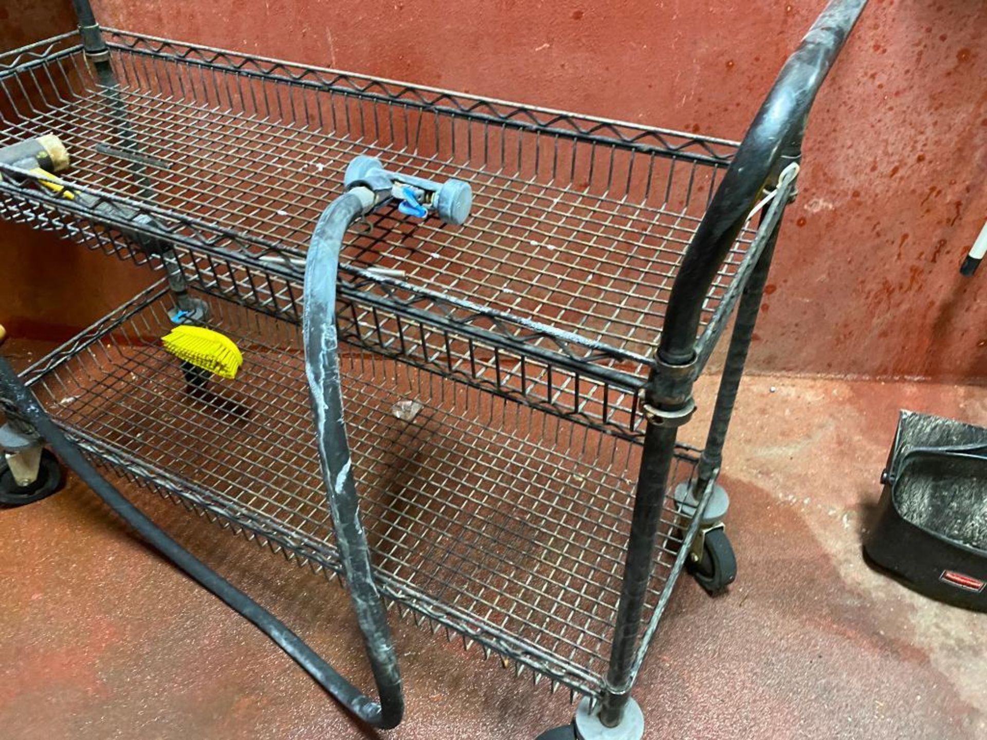 lot of assorted sanitation equipment, includes wire container and wire rolling carts - Image 8 of 9