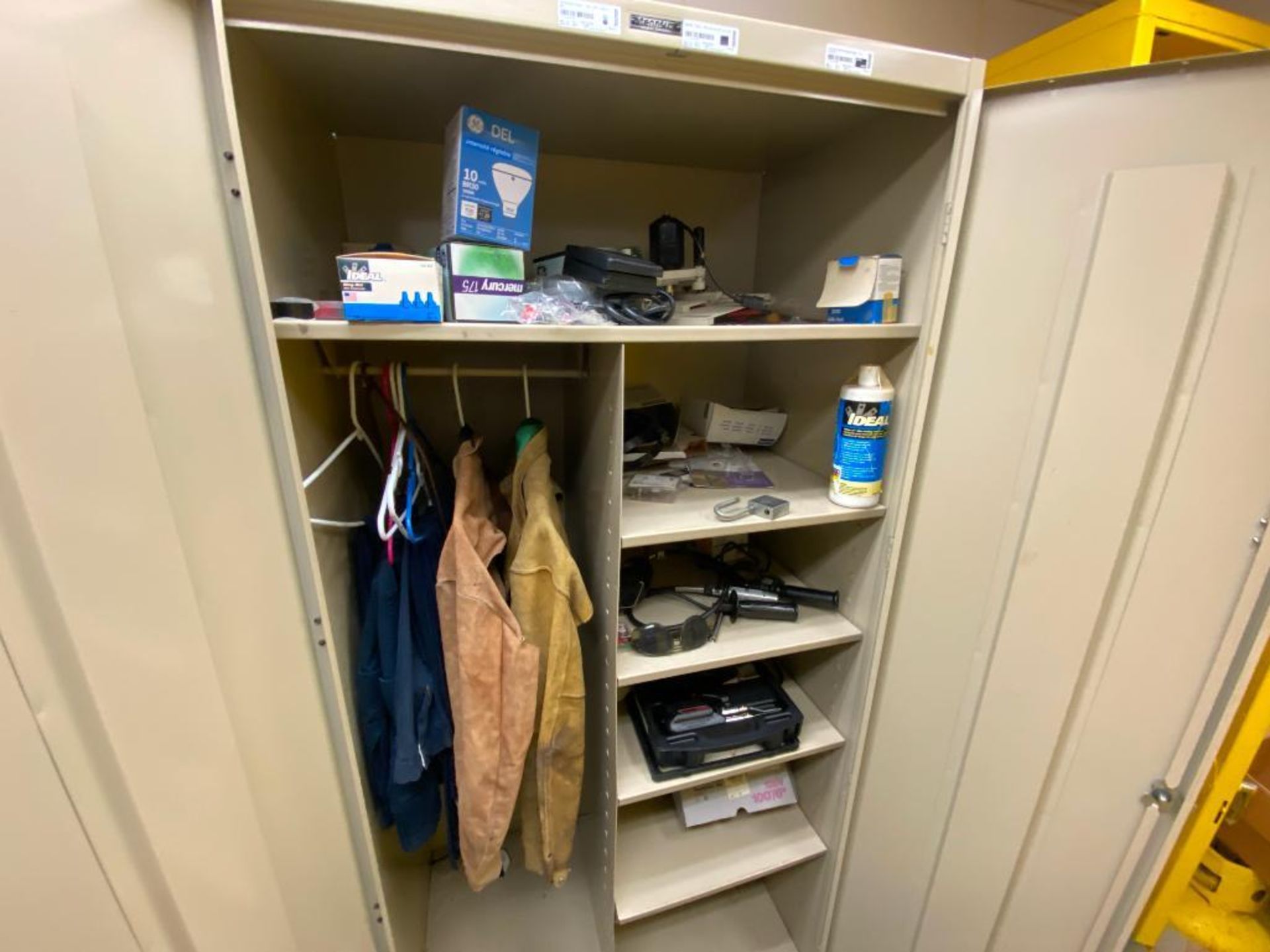 contents of supply room, JustRite flammable storage cabinets, SPX pump, assorted bits, Cryospray, in - Image 19 of 31