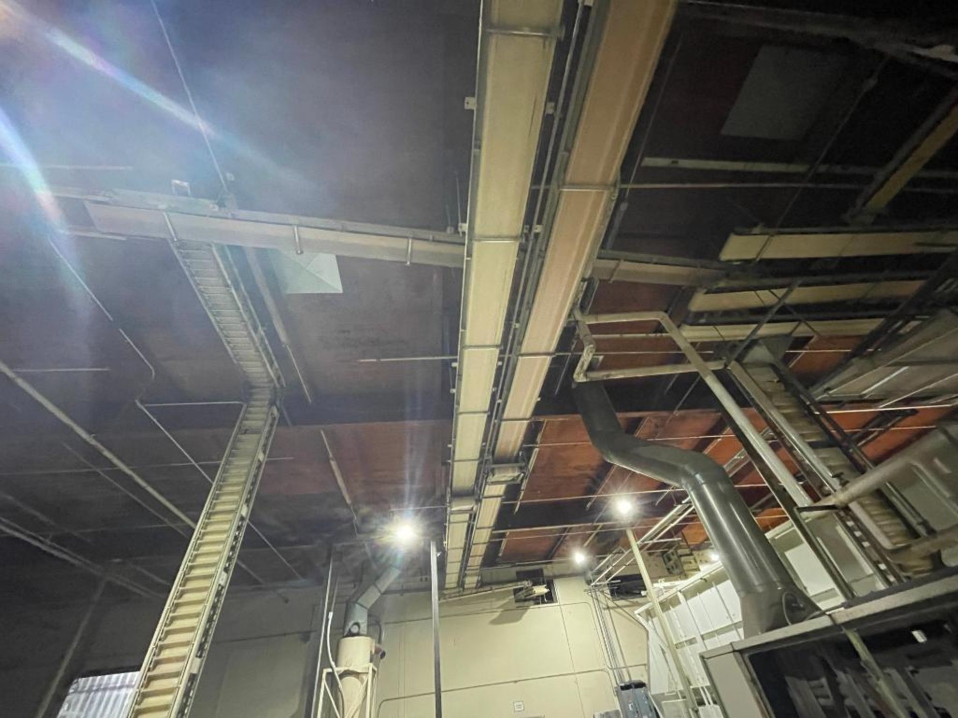 approximately 18 mild steel belt conveyors, suspended from ceiling - Image 2 of 9