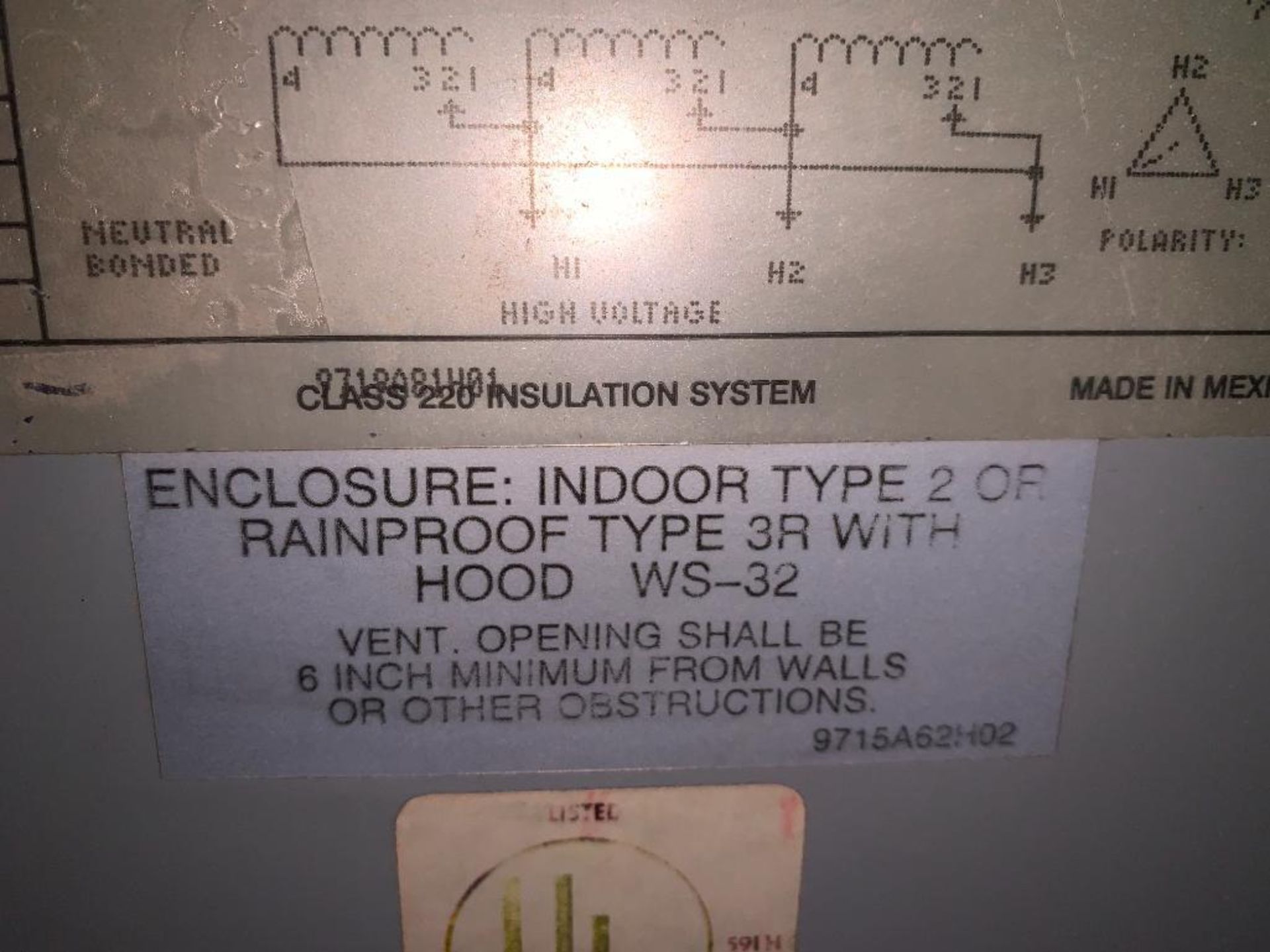 Challenger 93KVA transformer - Image 3 of 5