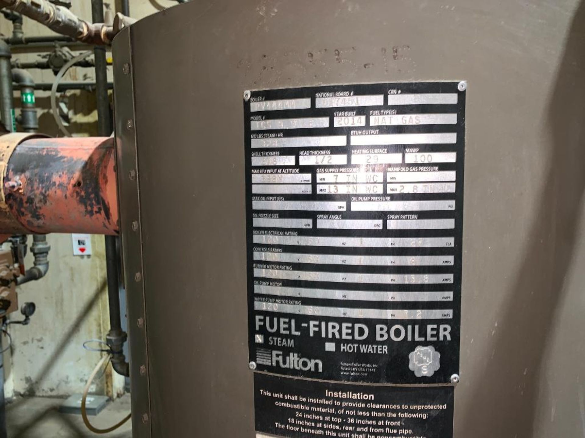 2014 Fulton steam boiler - Image 4 of 23