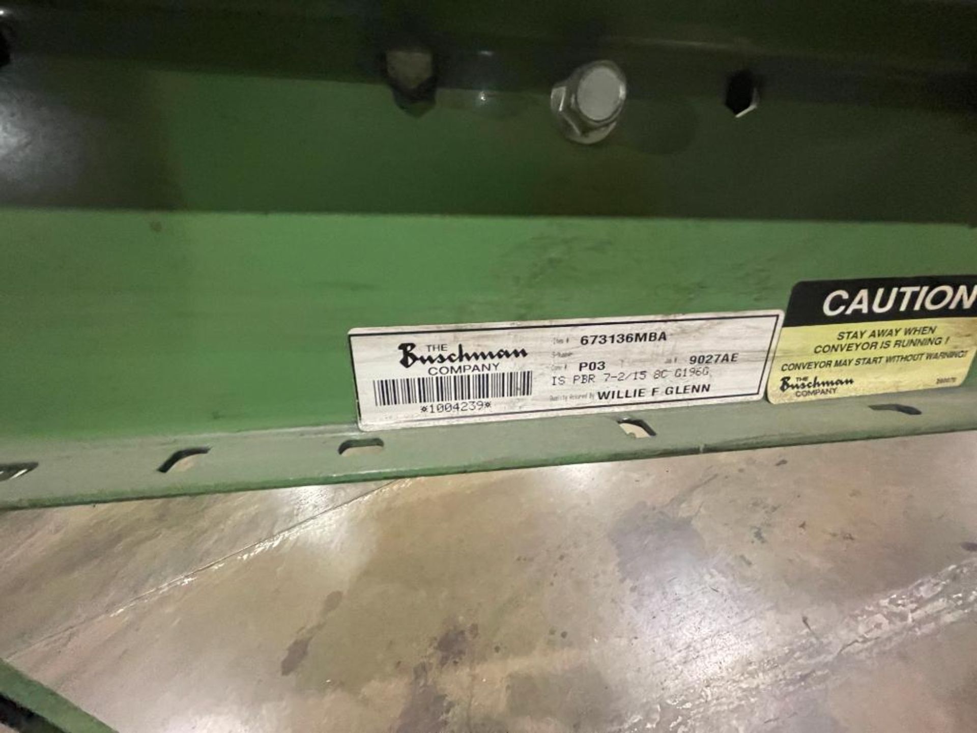 Buschman mild steel incline conveyor - Image 16 of 17