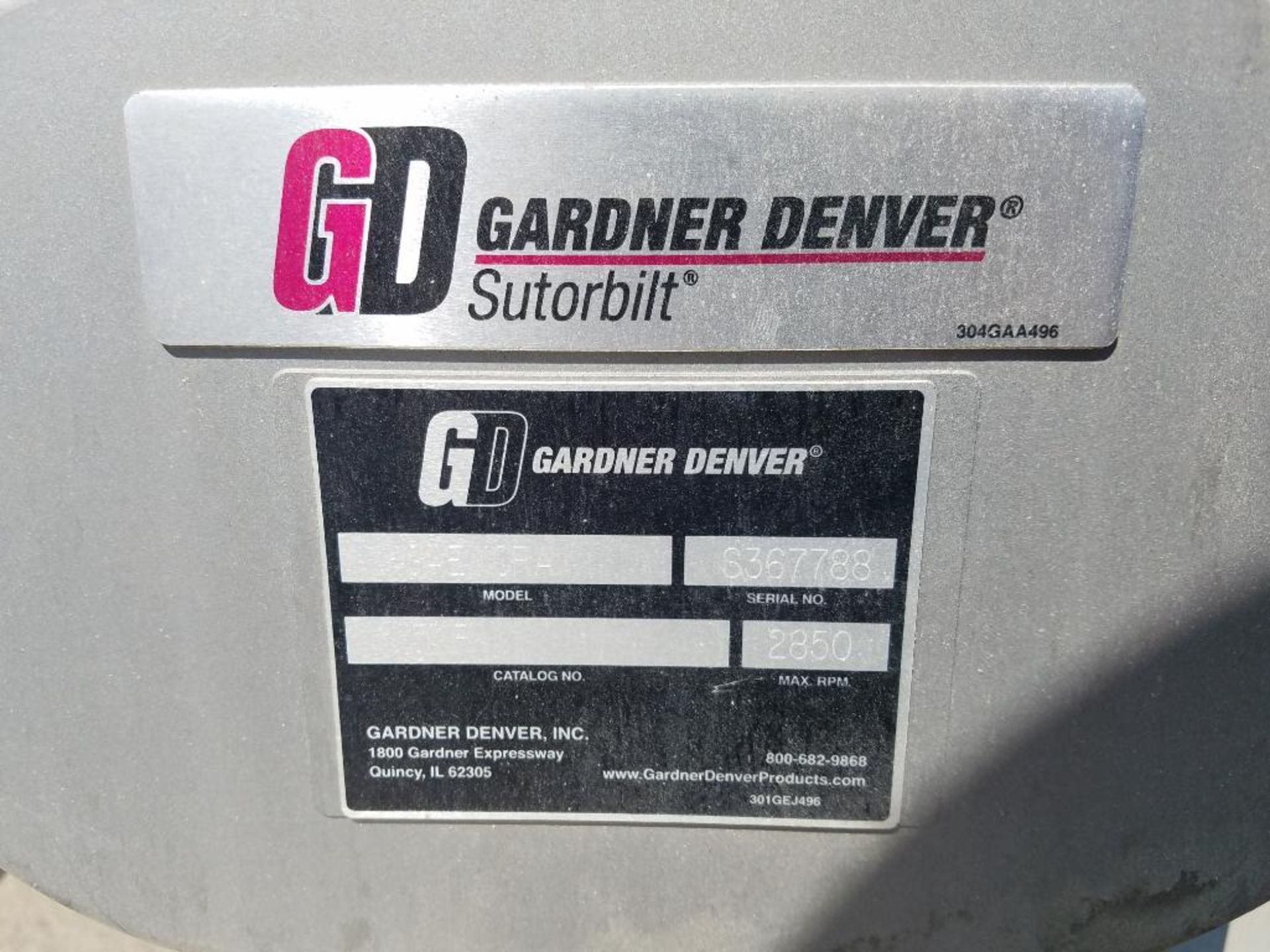 Gardner Denver Sutorbilt rotary positive blower - Image 5 of 7