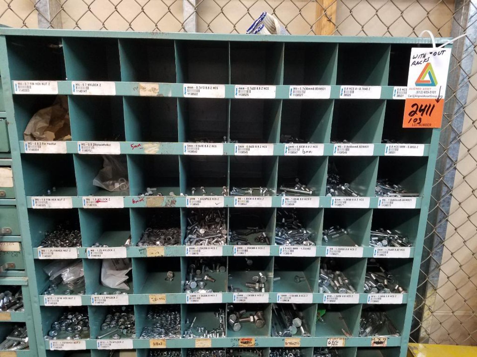 various nuts, bolts, screws, and pipes, storage units not included - Image 2 of 10