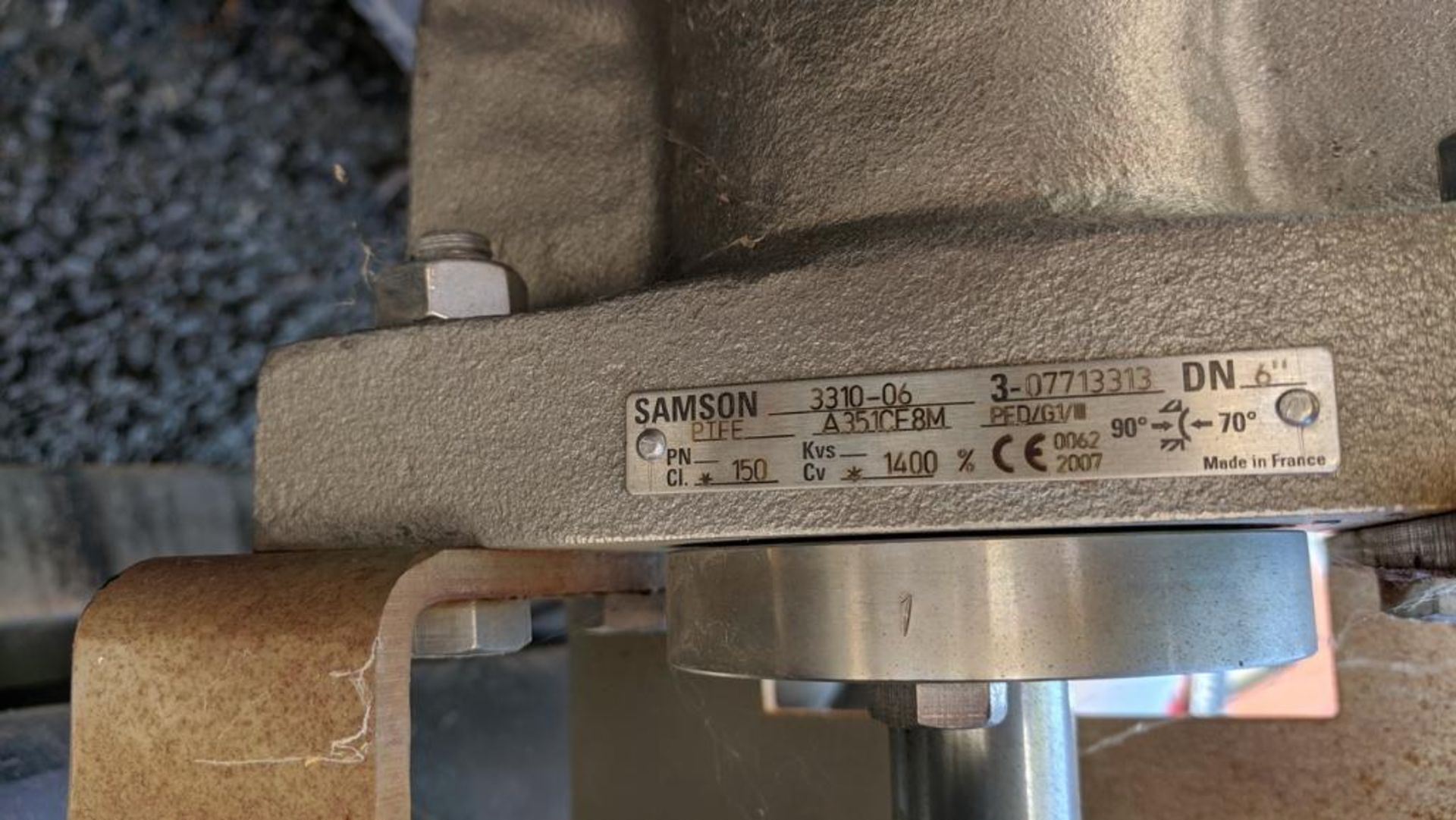 Samson 3310-06 stainless steel 6 in. segmented air operated b valve, v-b - Image 12 of 20