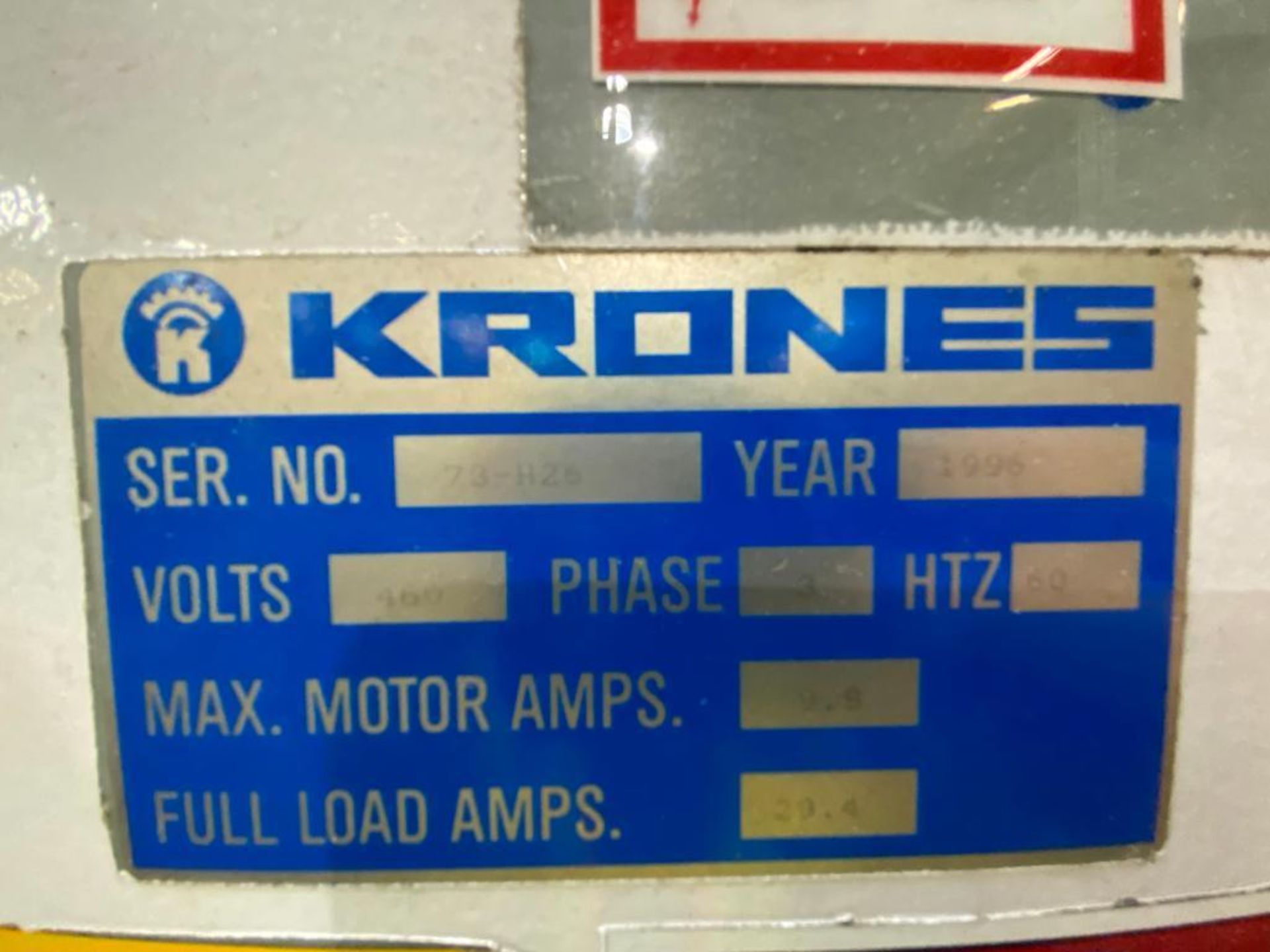 1996 Krones Canmatic labeler, sn 73-H26, includes Nordson ProBlue 7 hot glue system - Image 2 of 47