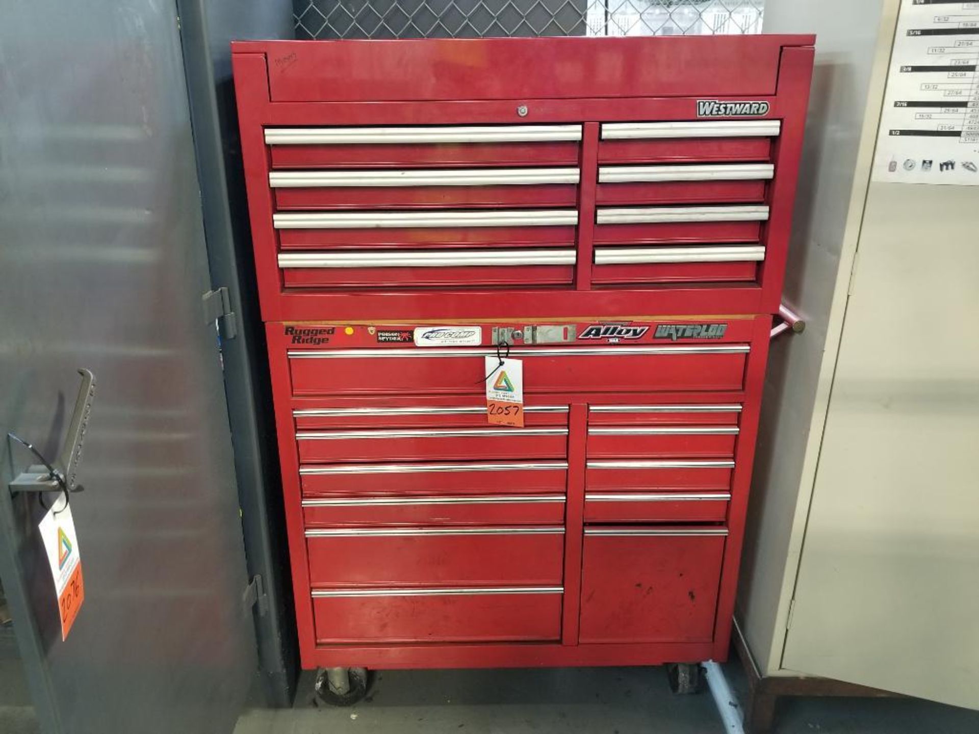 Waterloo and Westward 19-drawer rolling tool box