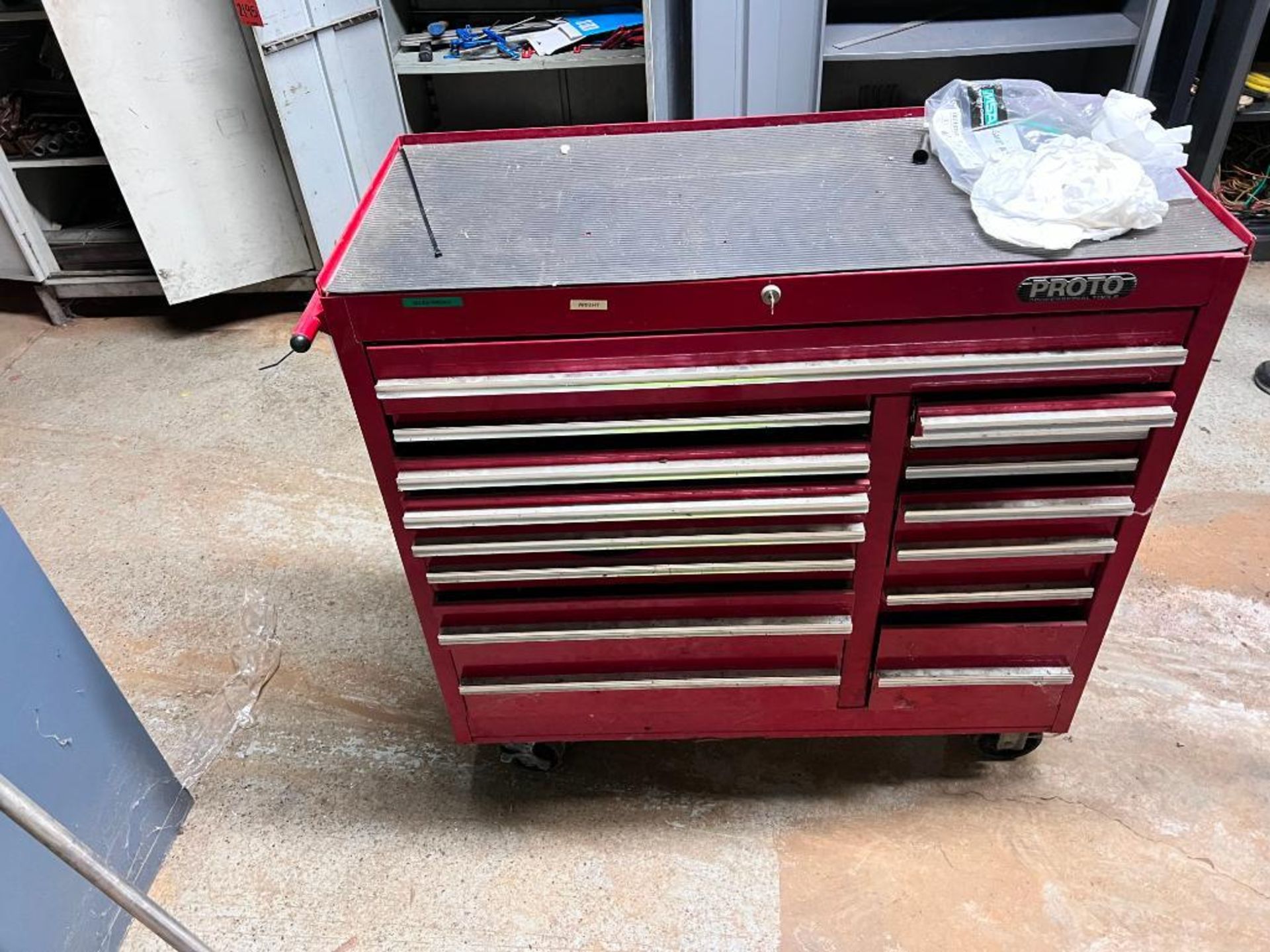 Proto 15-drawer rolling tool box, includes contents