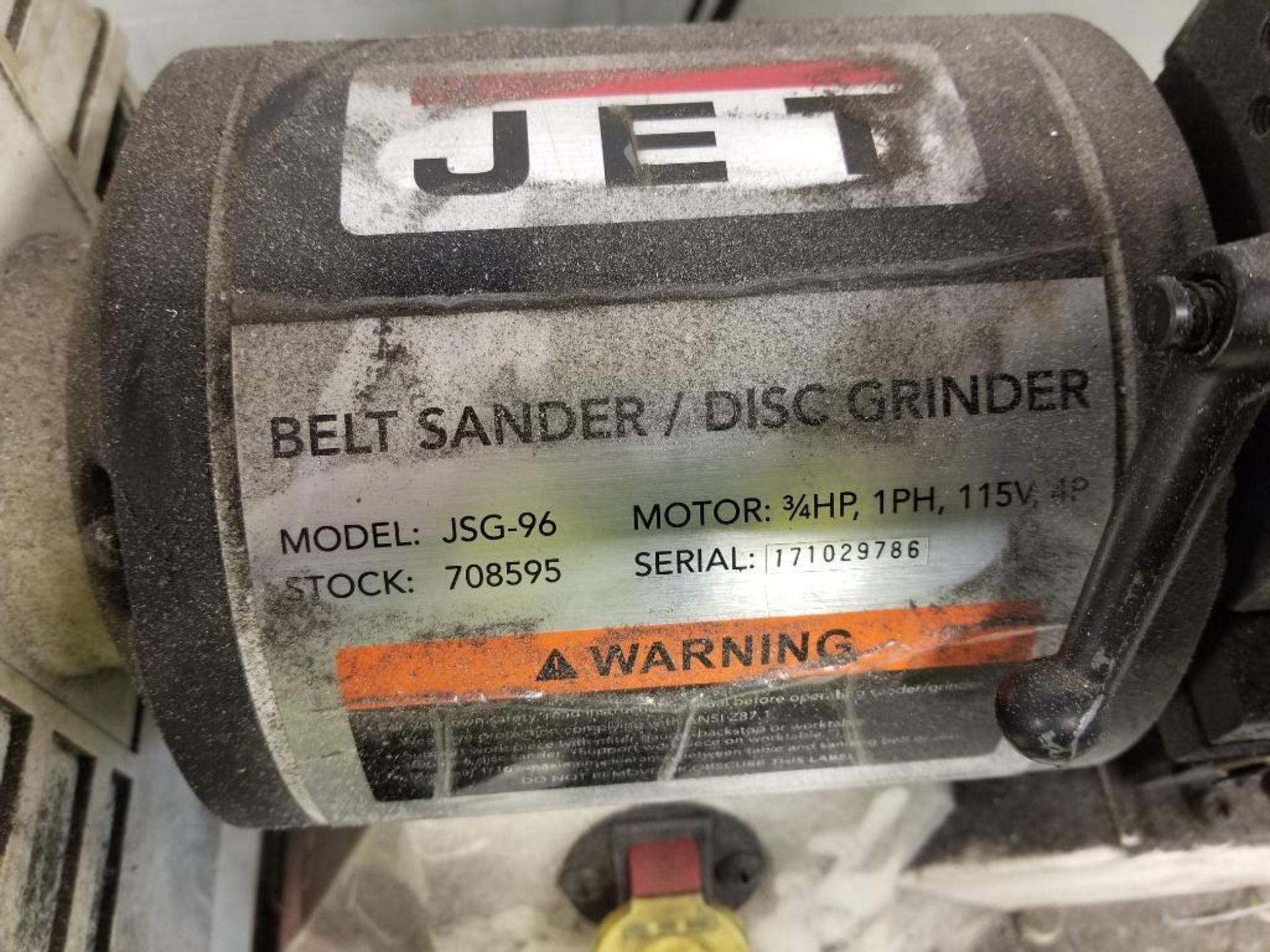 JET belt and disc sander model JSG-96 - Image 2 of 6