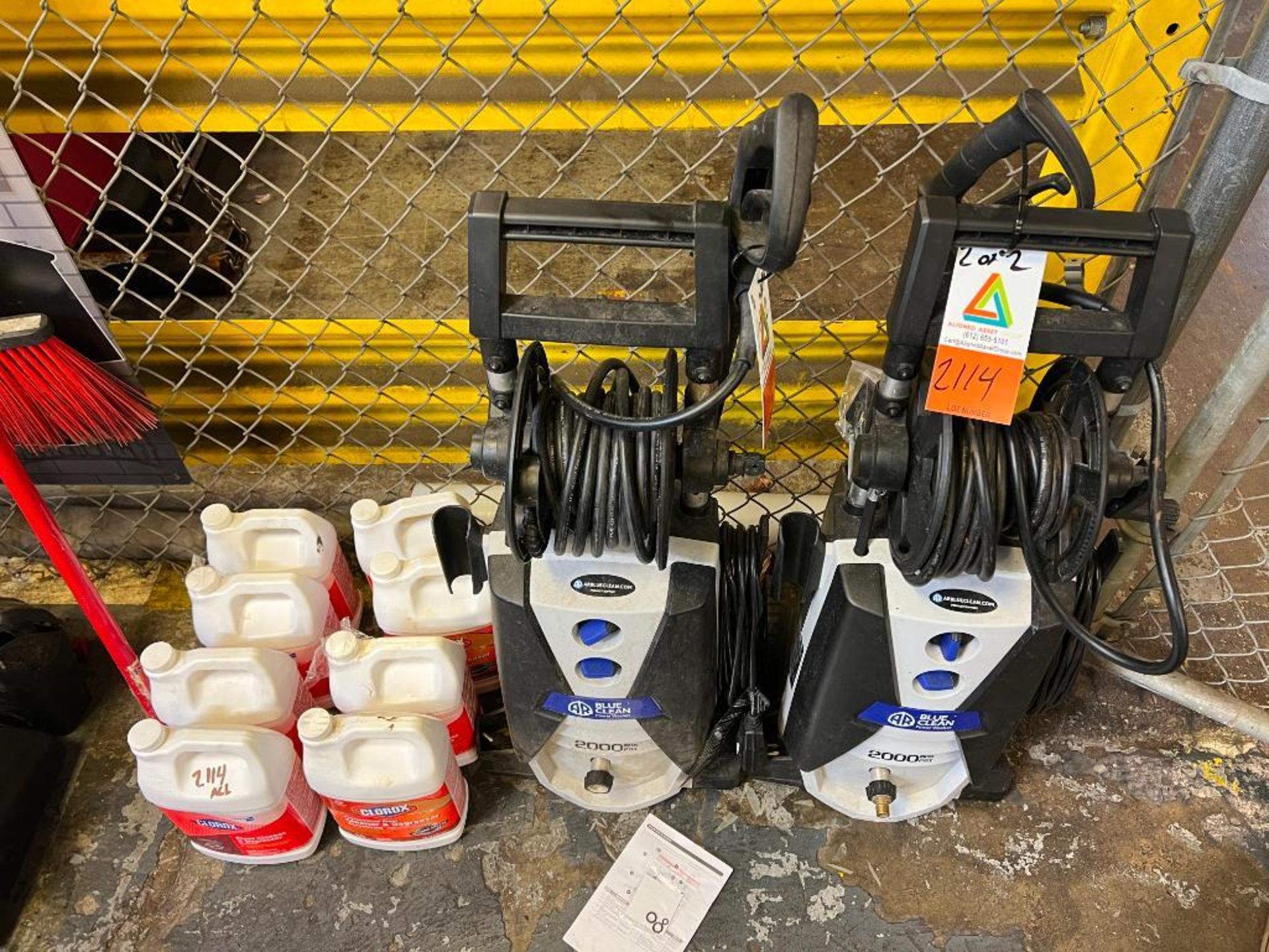 (2) Blue Clean 2,000 PSI electric power washer