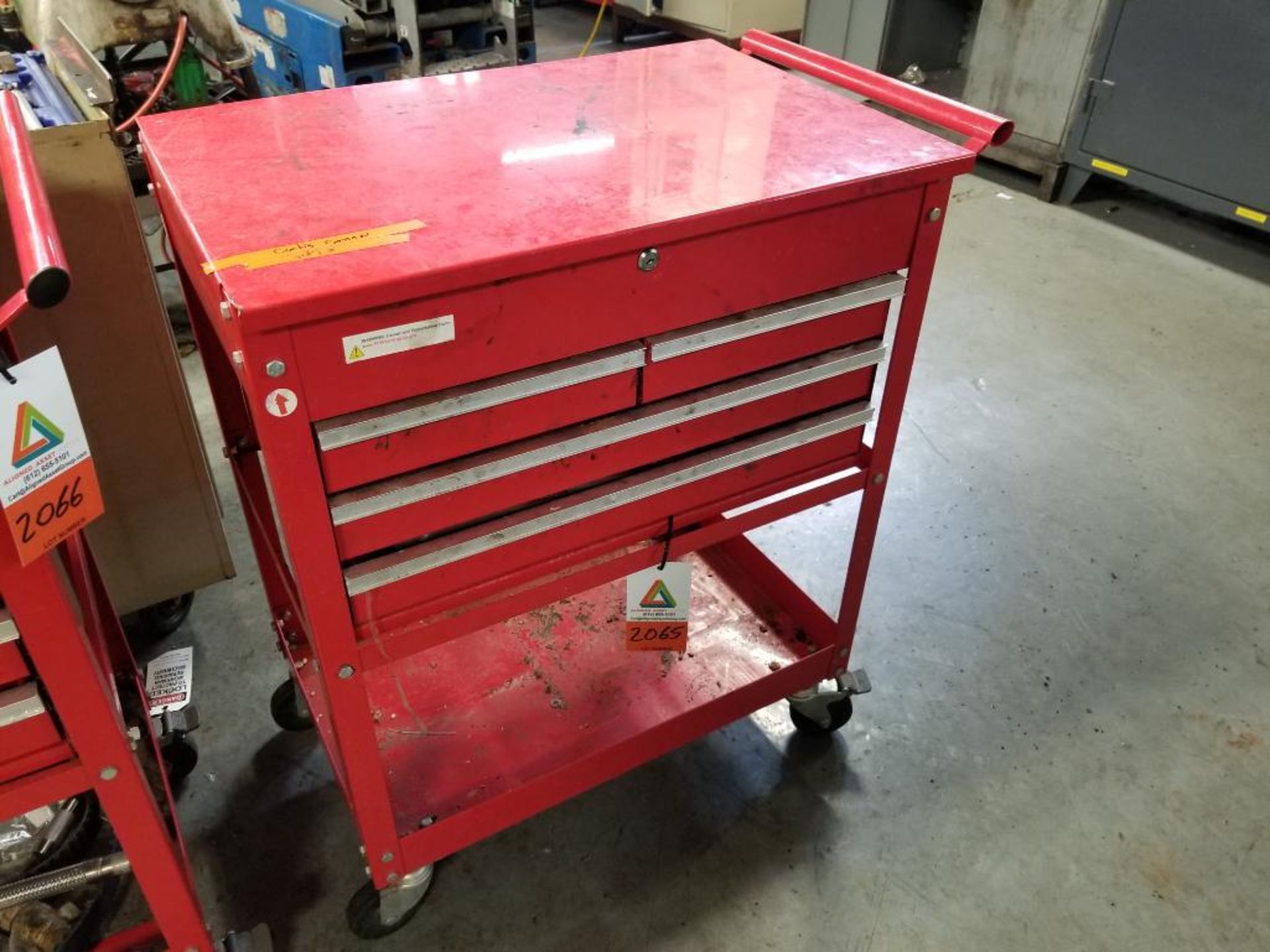 4-drawer rolling tool box with bottom shelf - Image 2 of 4