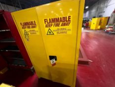 (1) Eagle 2-door flammable liquid storage cabinet, 45-gallon capacity; (1) Justrite flammable liquid