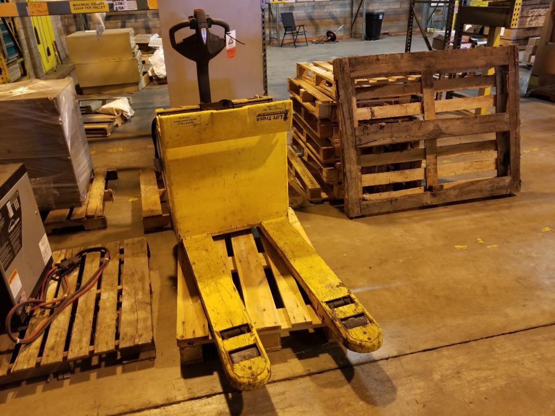 Dungheinrich walk behind pallet lift truck, model EJE 120, condition unknown