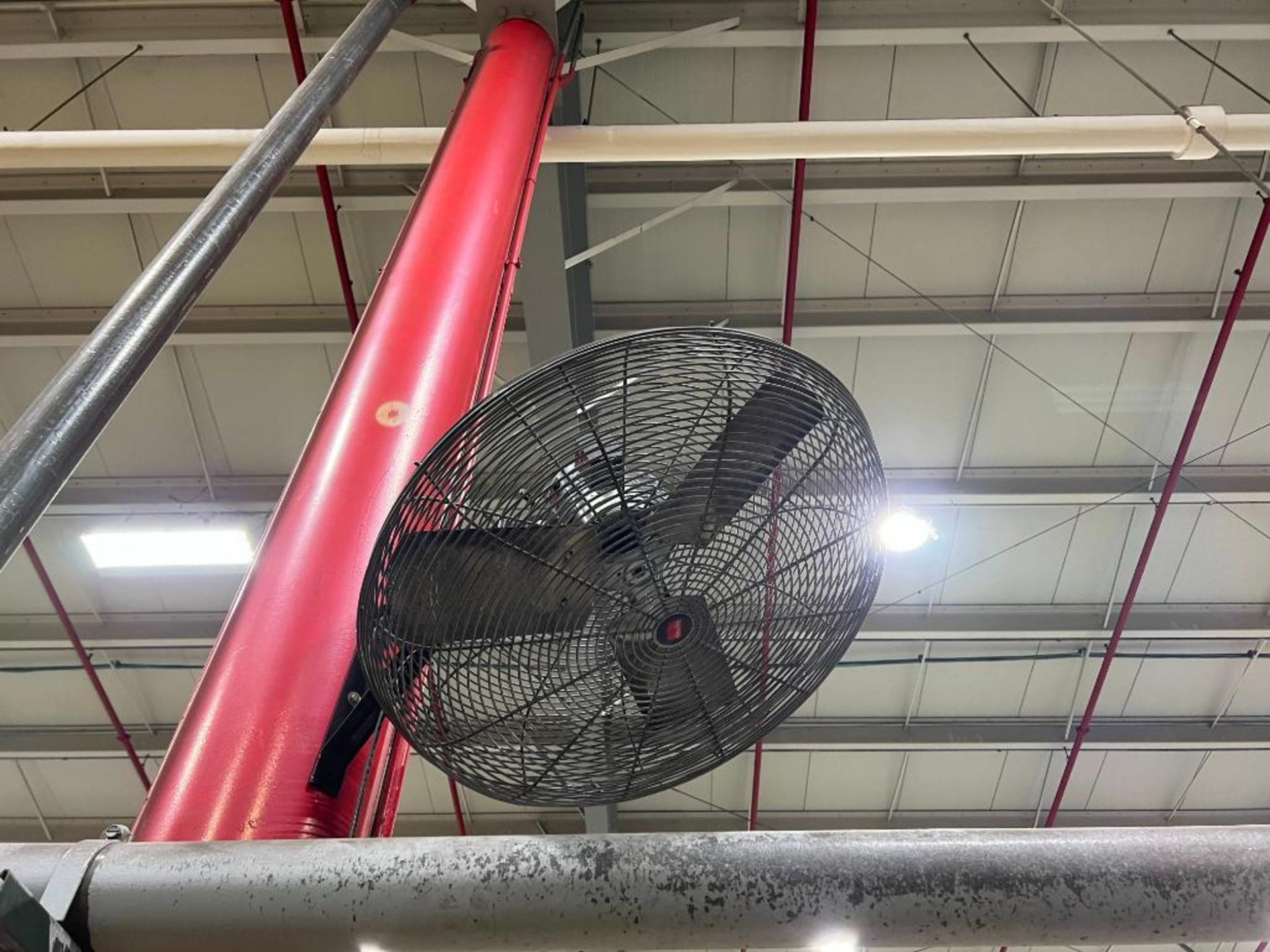 (7) wall mounted fans and (2) pedestal fans on depalletizer mezzanine - Image 9 of 11