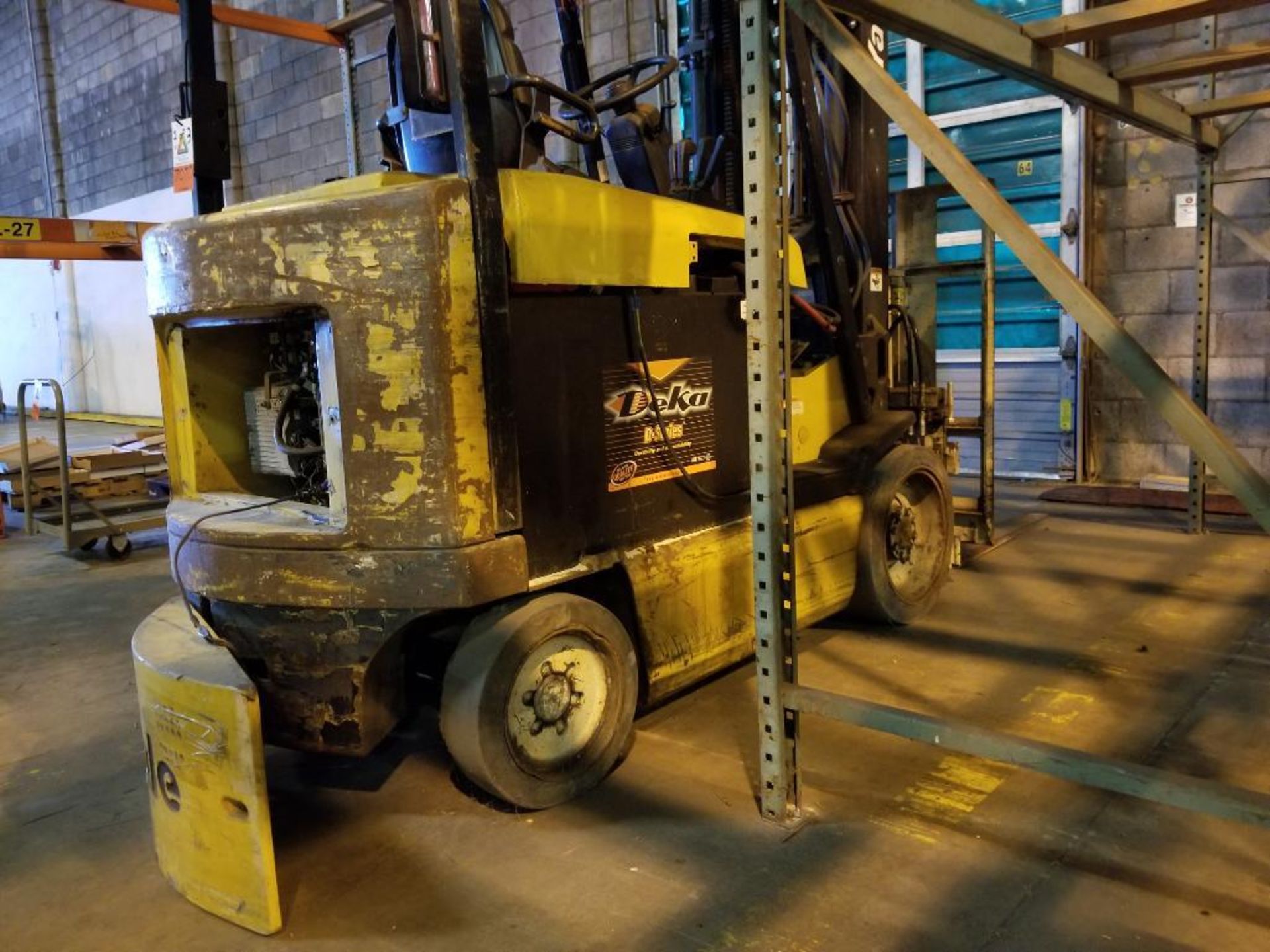 (1) Yale forklift, (1) Hyster electric forklift, model E35Z, needs repair, no battery, and (1) Hyste - Image 6 of 21