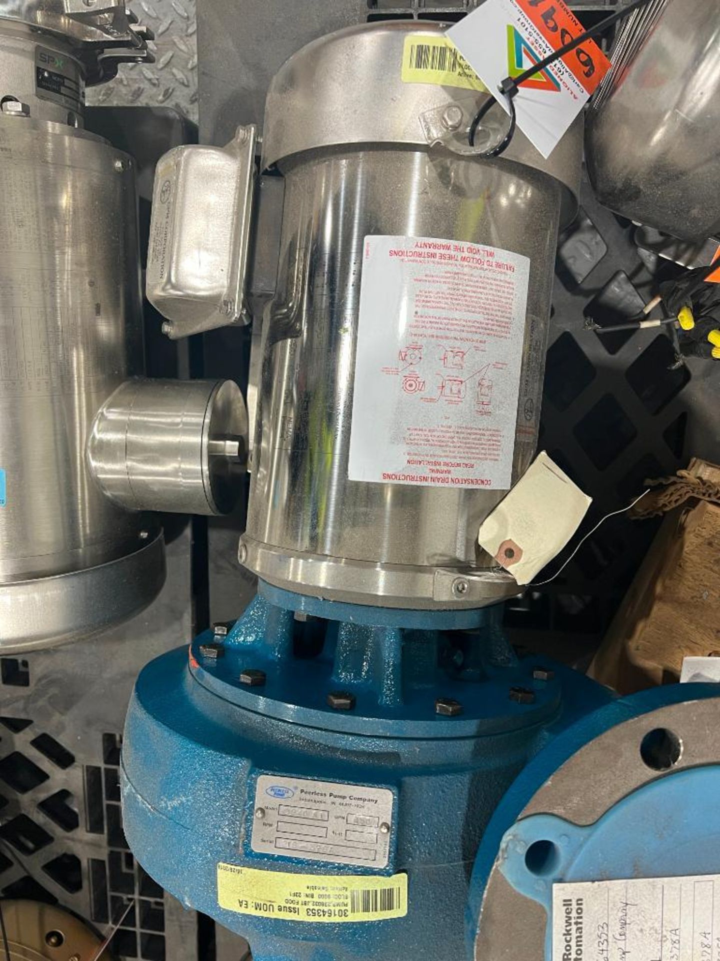 Peerless centrifugal pump, model C840A1, with 5 HP electric motor