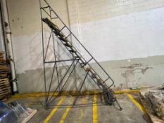 2001 Tri-Arc 13-step rolling warehouse ladder