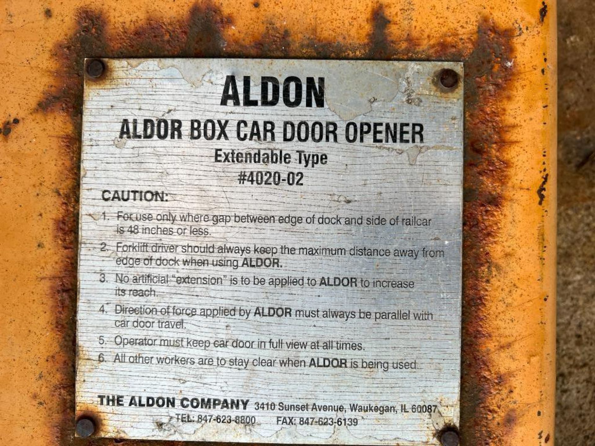 Aldon aldor box car door opener, extendable type - Image 2 of 2