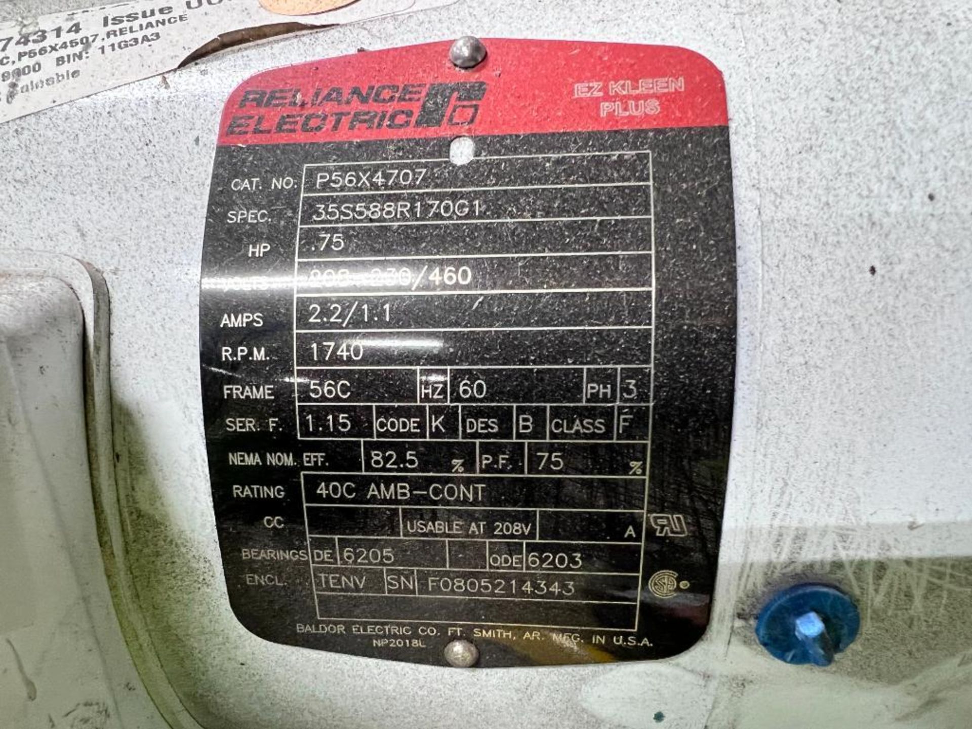 (1) 0.75 HP electric motor; (1) 0.75 HP electric motor and (1) 0.5 HP electric motor - Image 2 of 12