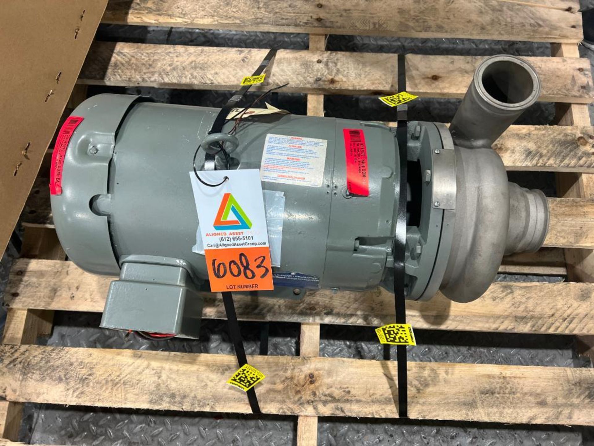 Ampco centrifugal pump, model ASDC2-325-210 with 10 HP electric motor