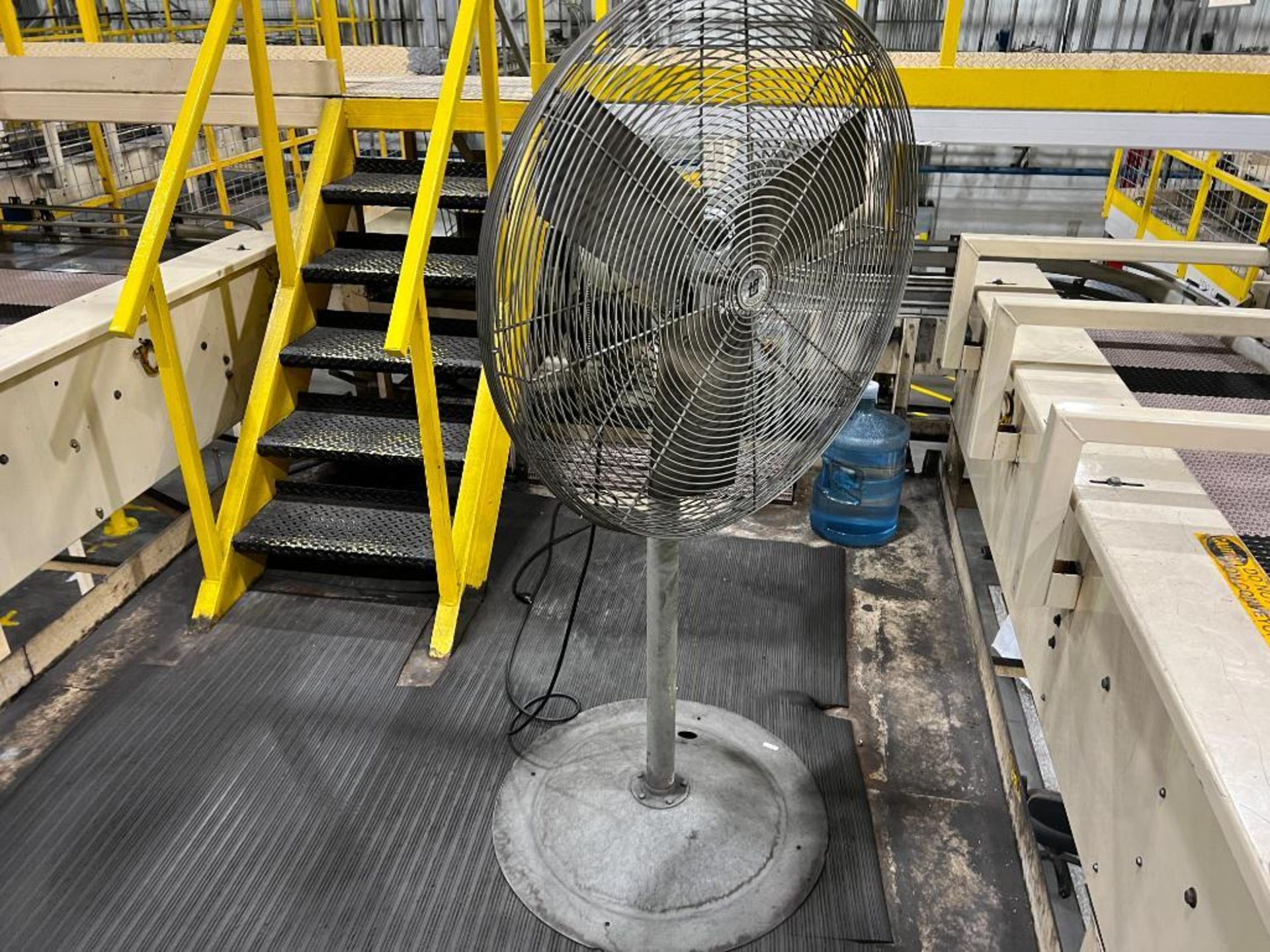 (7) wall mounted fans and (2) pedestal fans on depalletizer mezzanine - Image 7 of 11