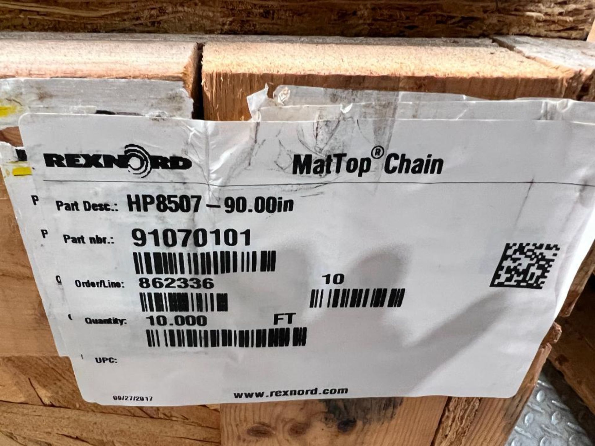 (2) crates of Rexnord 90 in. x 10 ft. Rexnord MatTop conveyor chain - Image 4 of 4