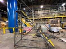 Tri-Arc 10-step rolling warehouse ladder
