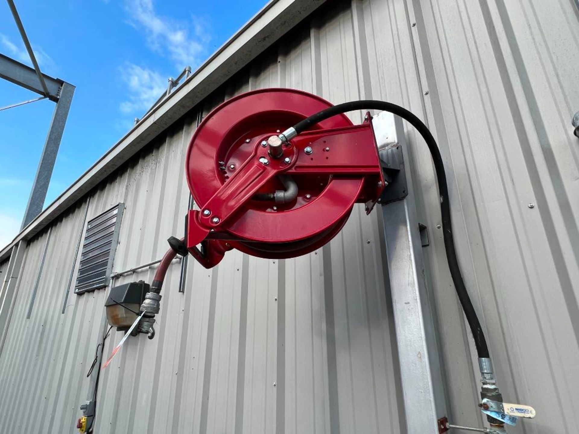 (2) Reelcraft hose reels with pneumatic hoses