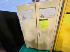(1) Eagle 2-door flammable materials storage cabinet model 1947LEGS, (1) Justrite flammable liquid s